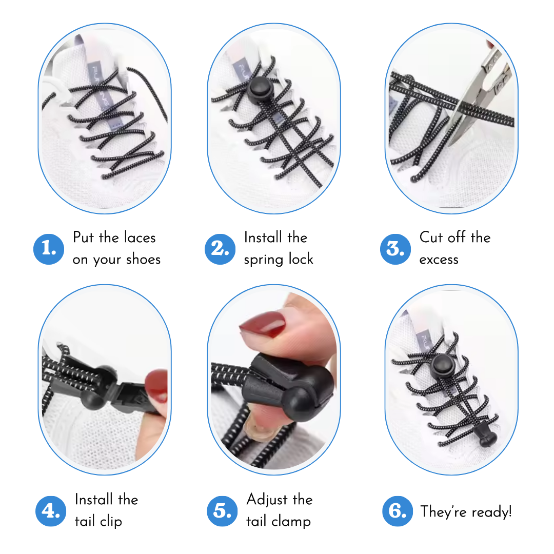 EasyOn EasyOff No Tie Shoe Laces