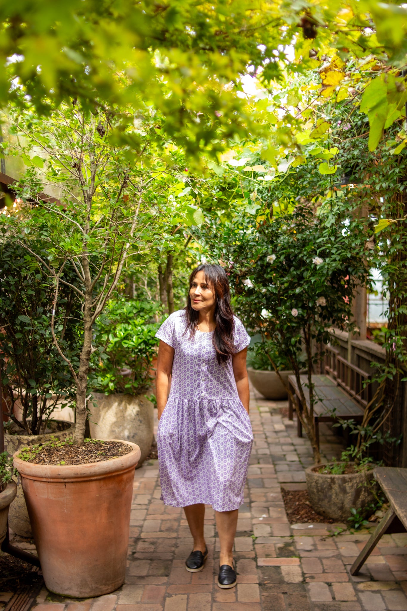 Diamond Belle Drop Waist Dress With Short Sleeves