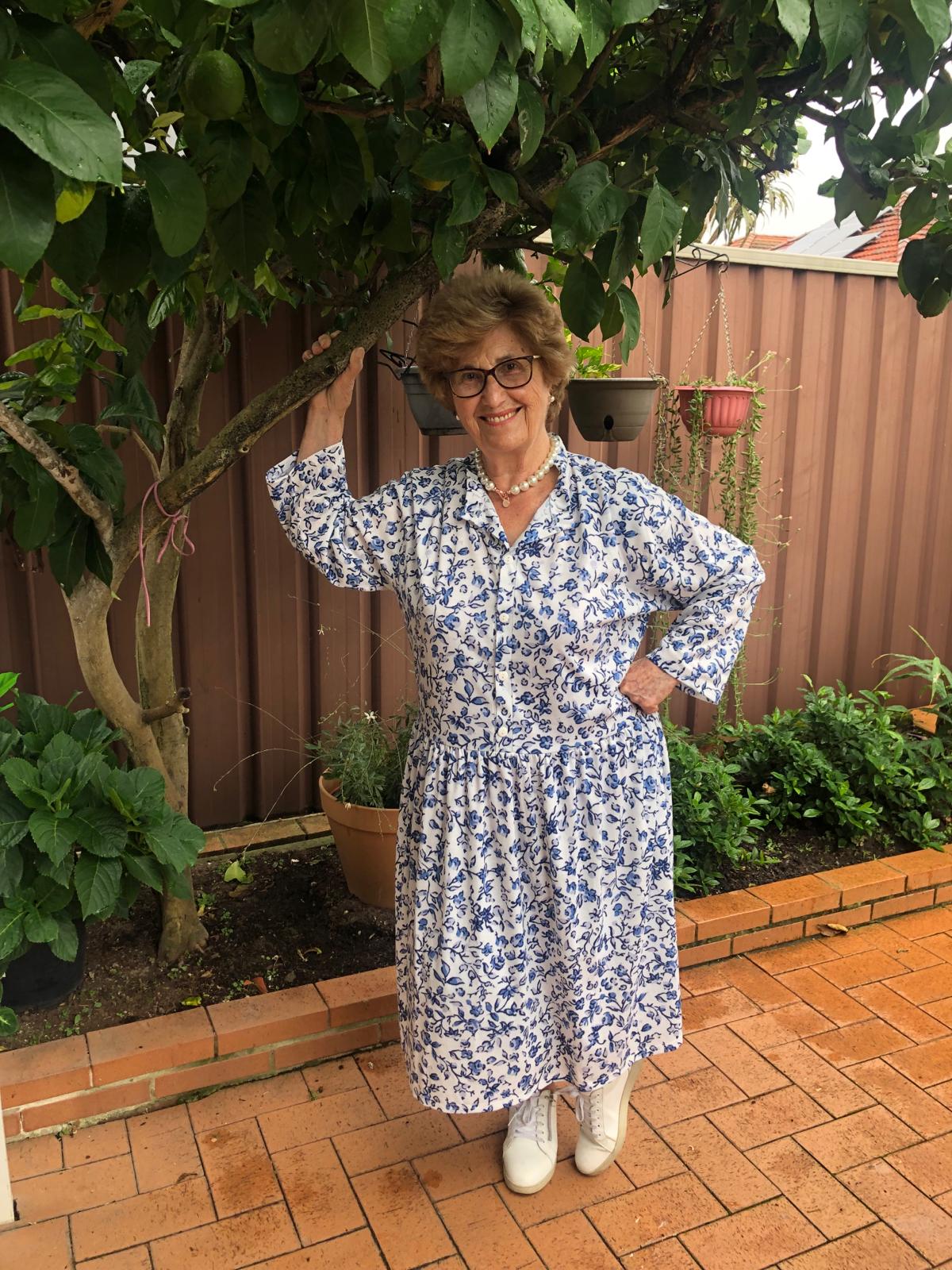 L/S Amalfi Drop Waist Dress With Long Sleeves