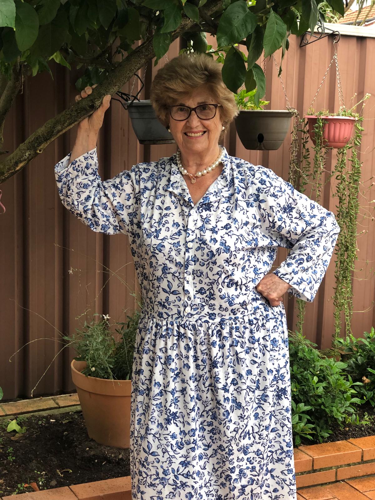 L/S Amalfi Drop Waist Dress With Long Sleeves