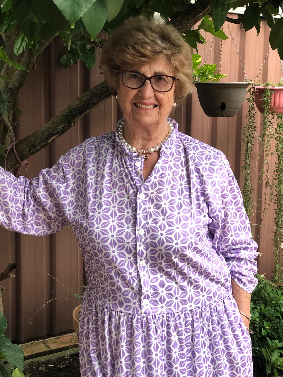 L/S Diamond Belle Drop Waist Dress With Long Sleeves