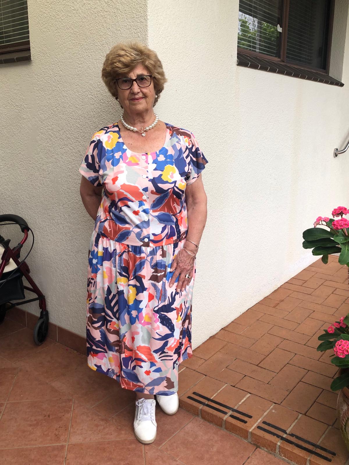 Tuscan Drop Waist Dress With Short Sleeves