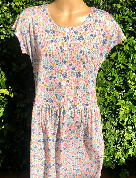 BEST SELLING Floral Easy On Easy Off Drop Waist Dress (with pockets) - Easy On Easy Off Products (inc NEW DROP WAIST DRESSES)
