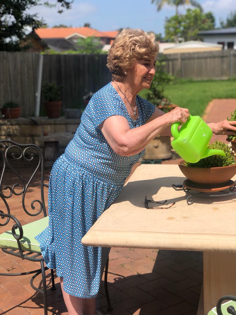 Geometric Print Drop Waist Dress With Short Sleeves