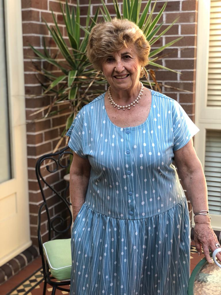 Aqua Fresca Drop Waist Dress With Short Sleeves