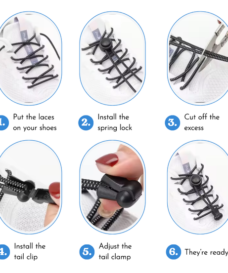 EasyOn EasyOff No Tie Shoe Laces