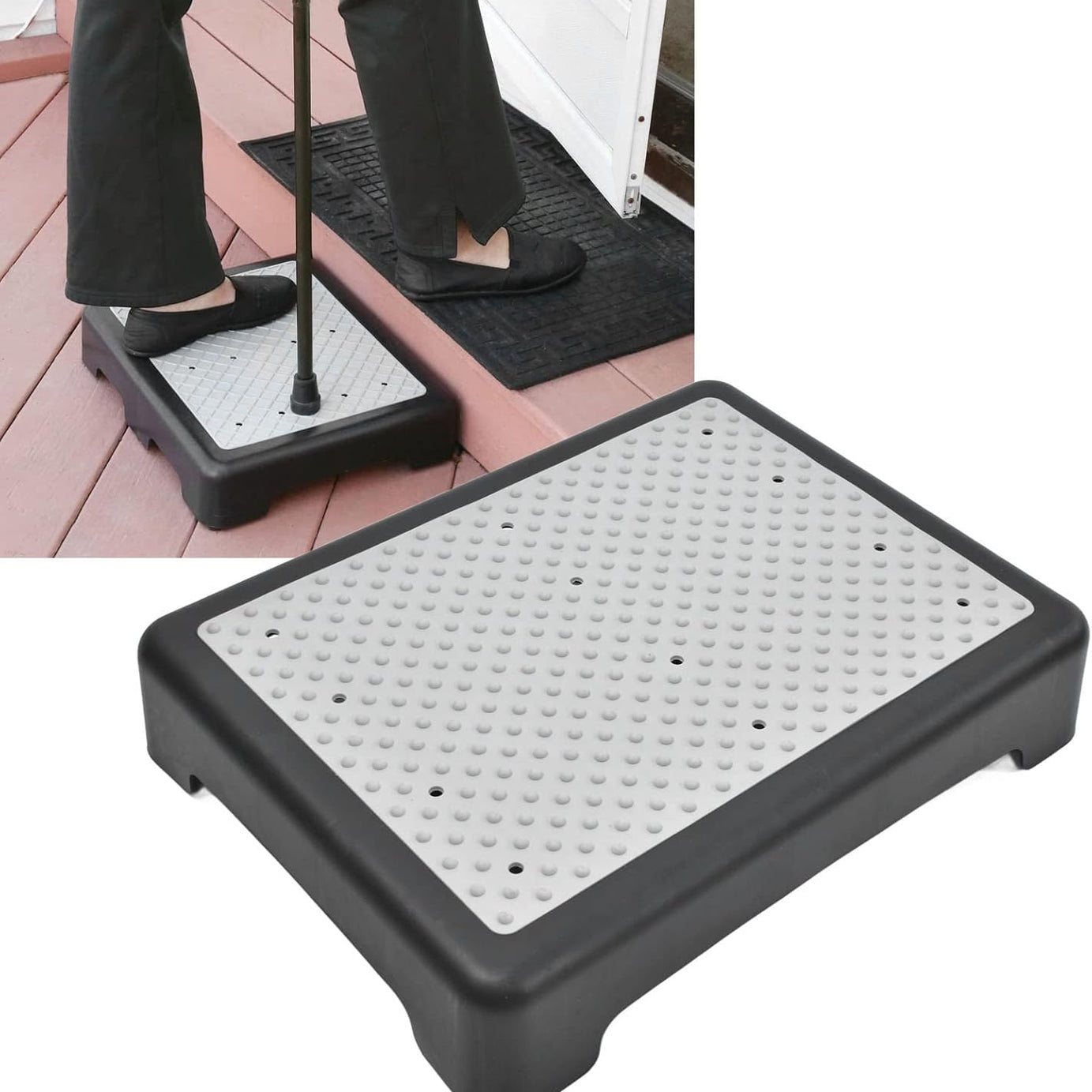 EasyOn EasyOff Non-Slip Plastic Half Step Stand (33cm x 42cm x 9cm)