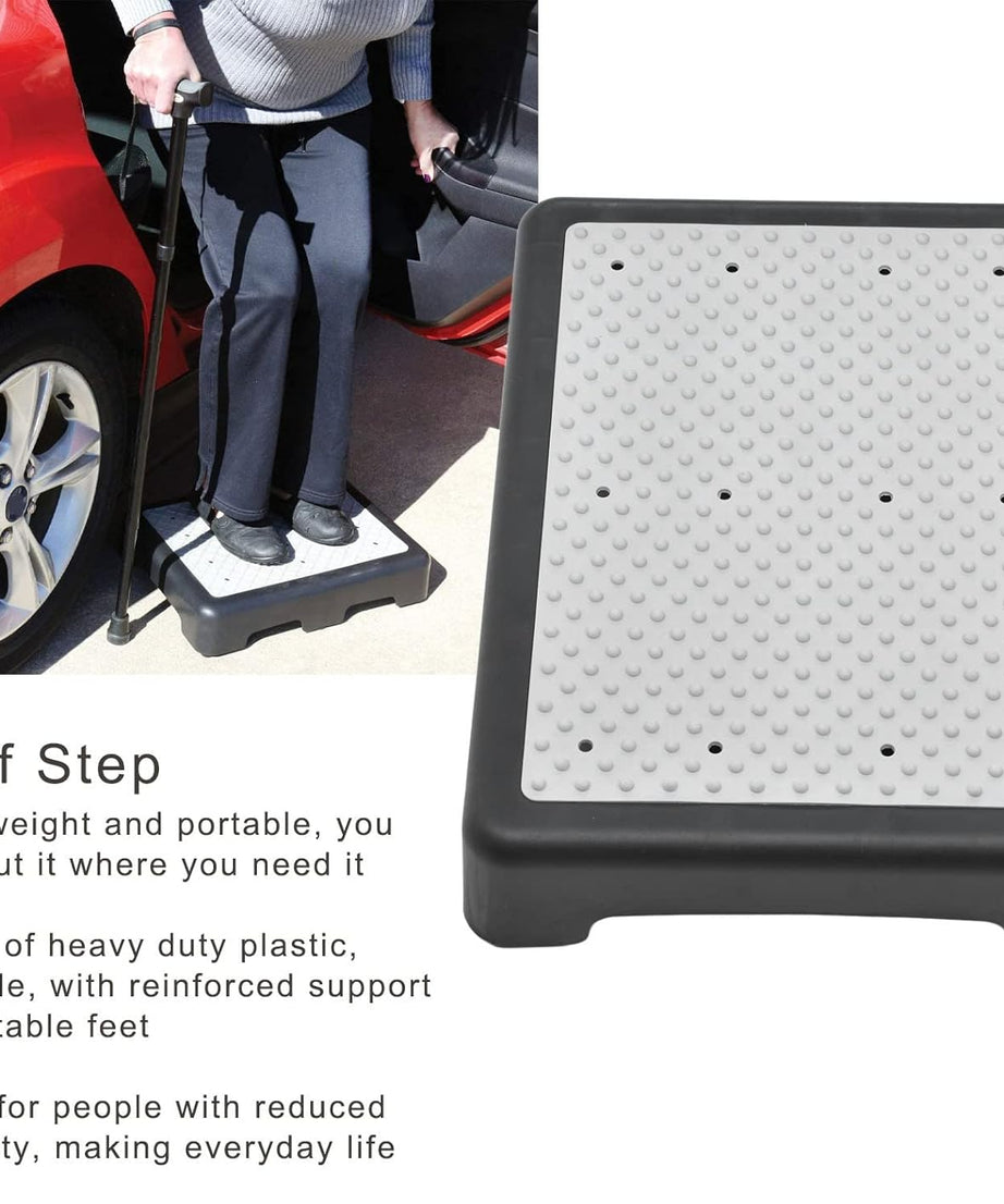 EasyOn EasyOff Non-Slip Plastic Half Step Stand (33cm x 42cm x 9cm)