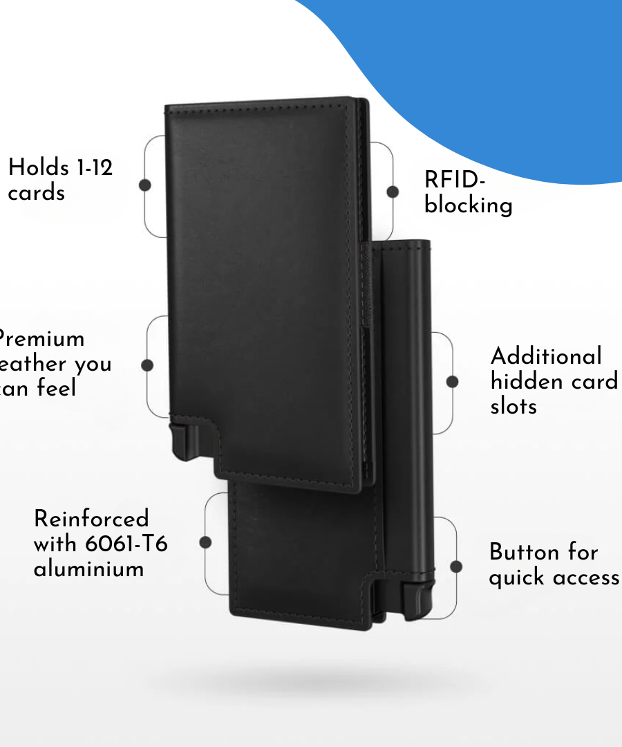 EasyOn EasyOff Large ID Protection Leather Card Holder