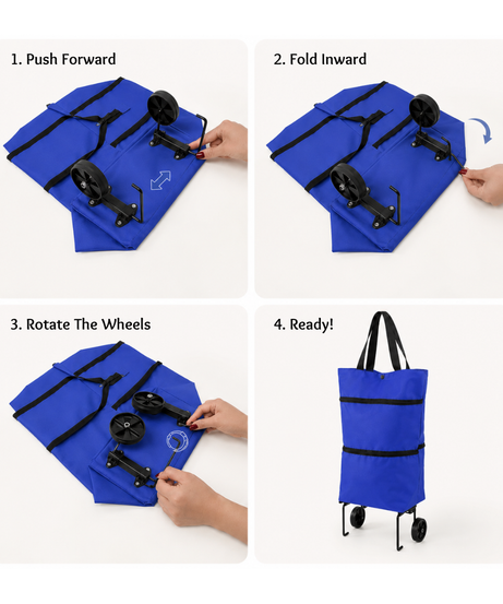 2-in-1 Foldable Shopping Trolley Bag