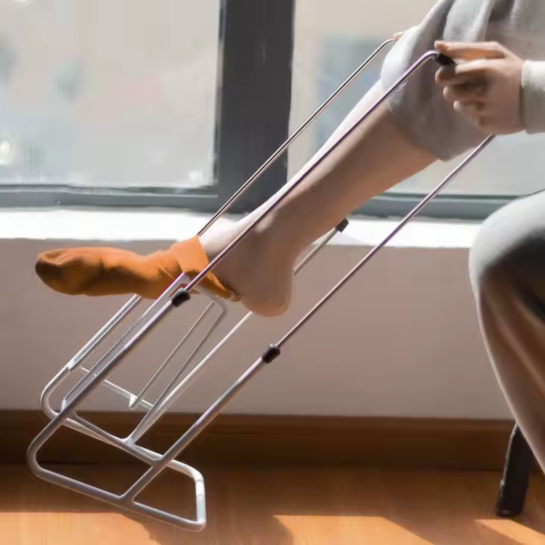 EasyOn EasyOff Deluxe Large Patented Stocking Donner with Extendable Handles with FREE Doffer (Value $29.95)