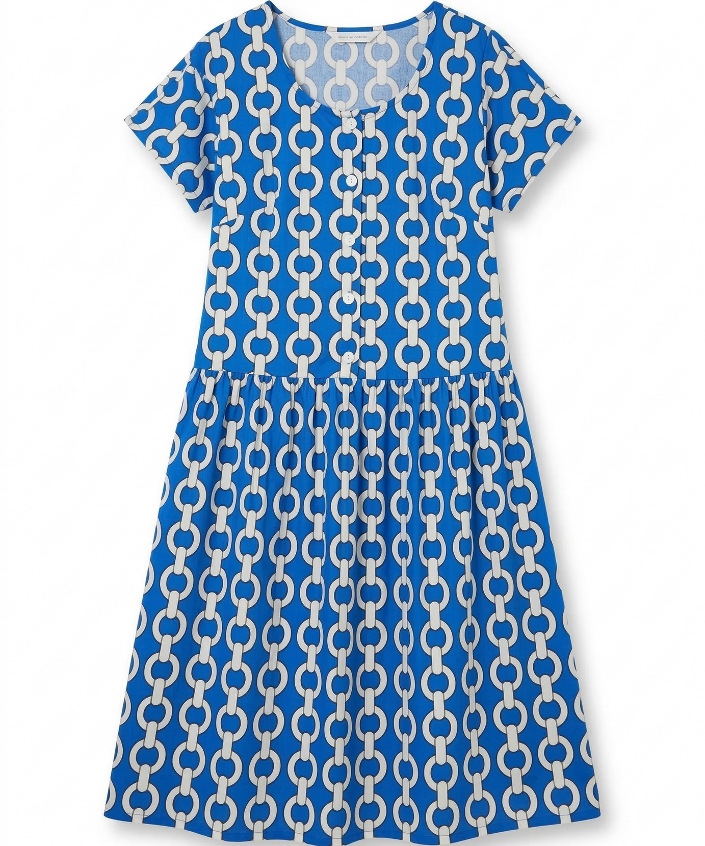 Chianti Chain Drop Waist Dress with Short Sleeve