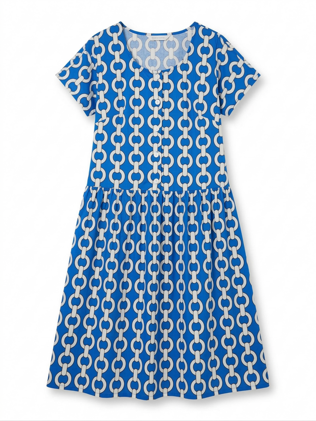 Chianti Chain Drop Waist Dress with Short Sleeve