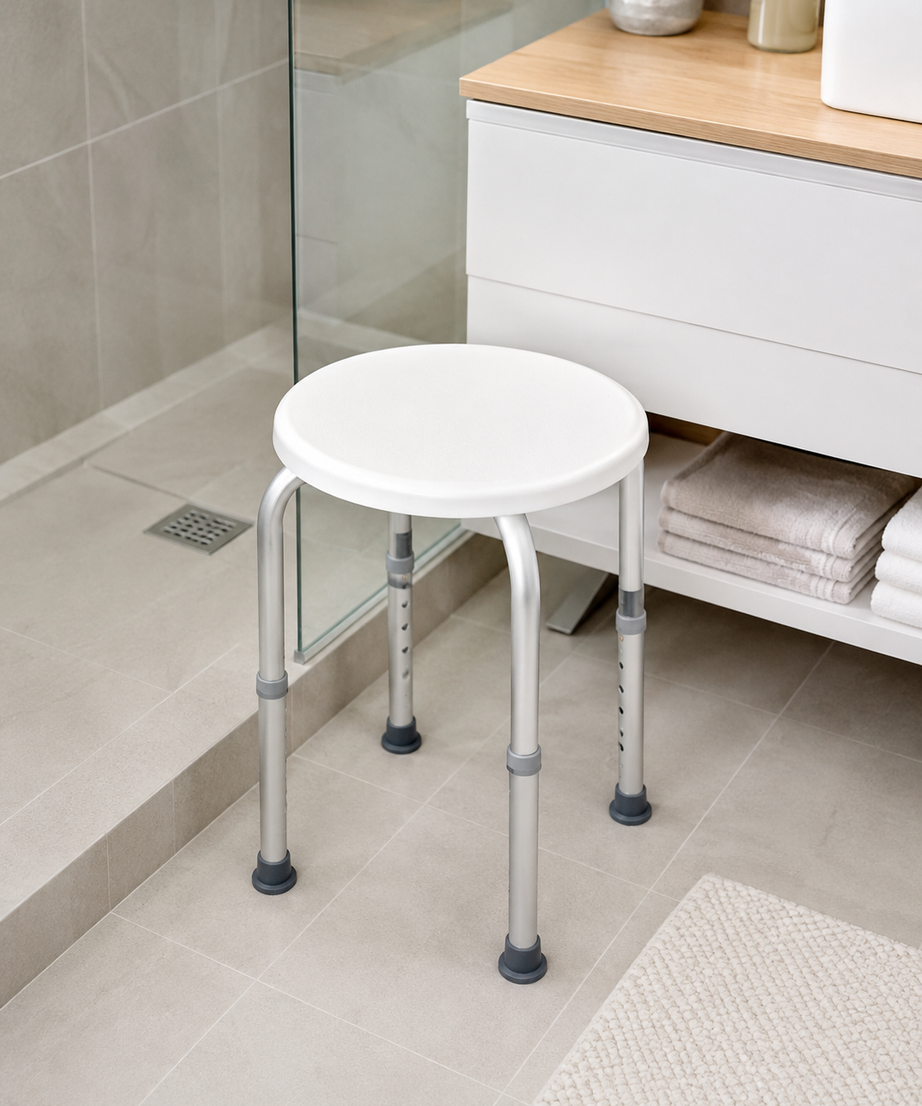 Height-Adjustable Shower Stool