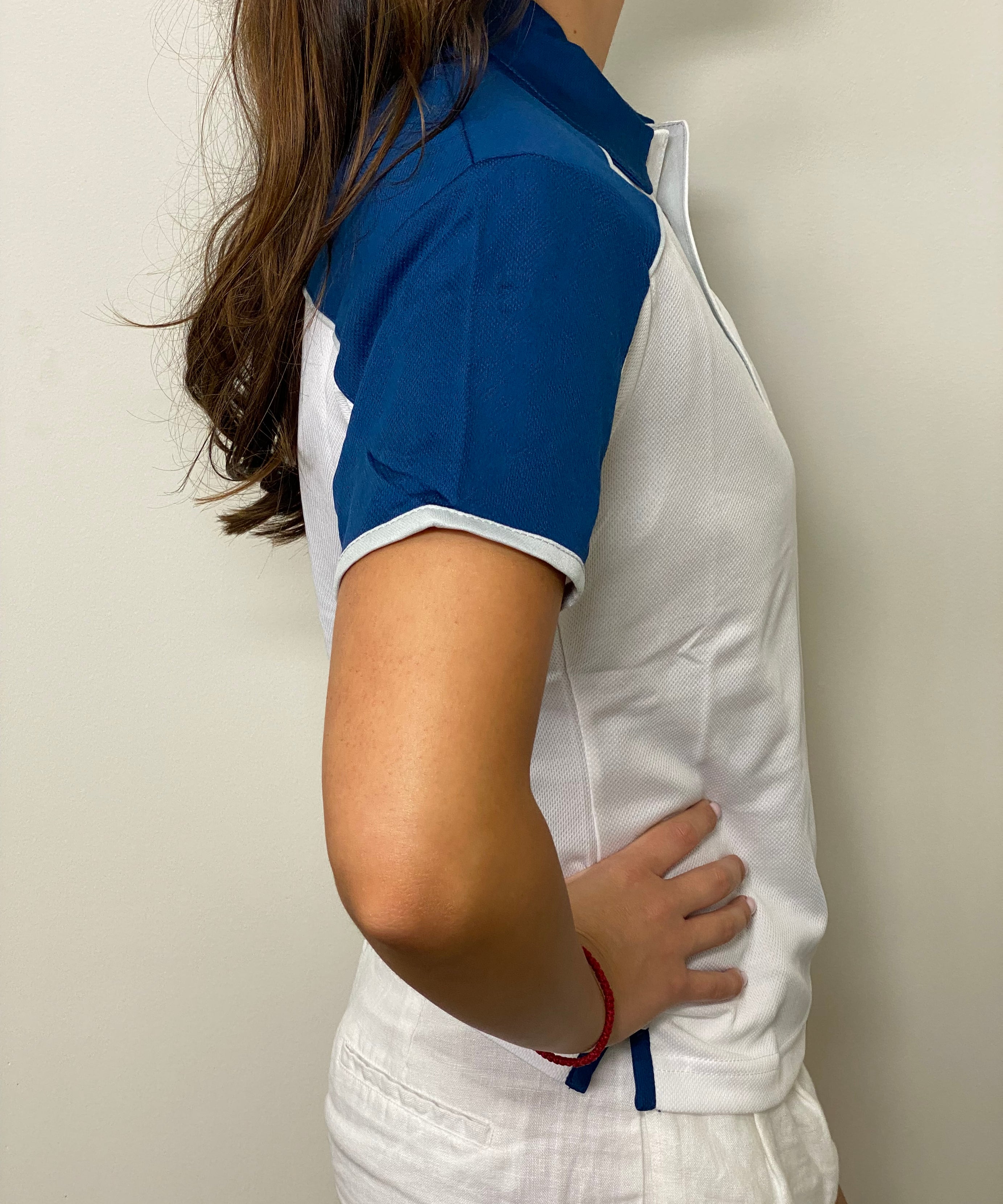 EasyOn EasyOff White/Navy Polo (Women)