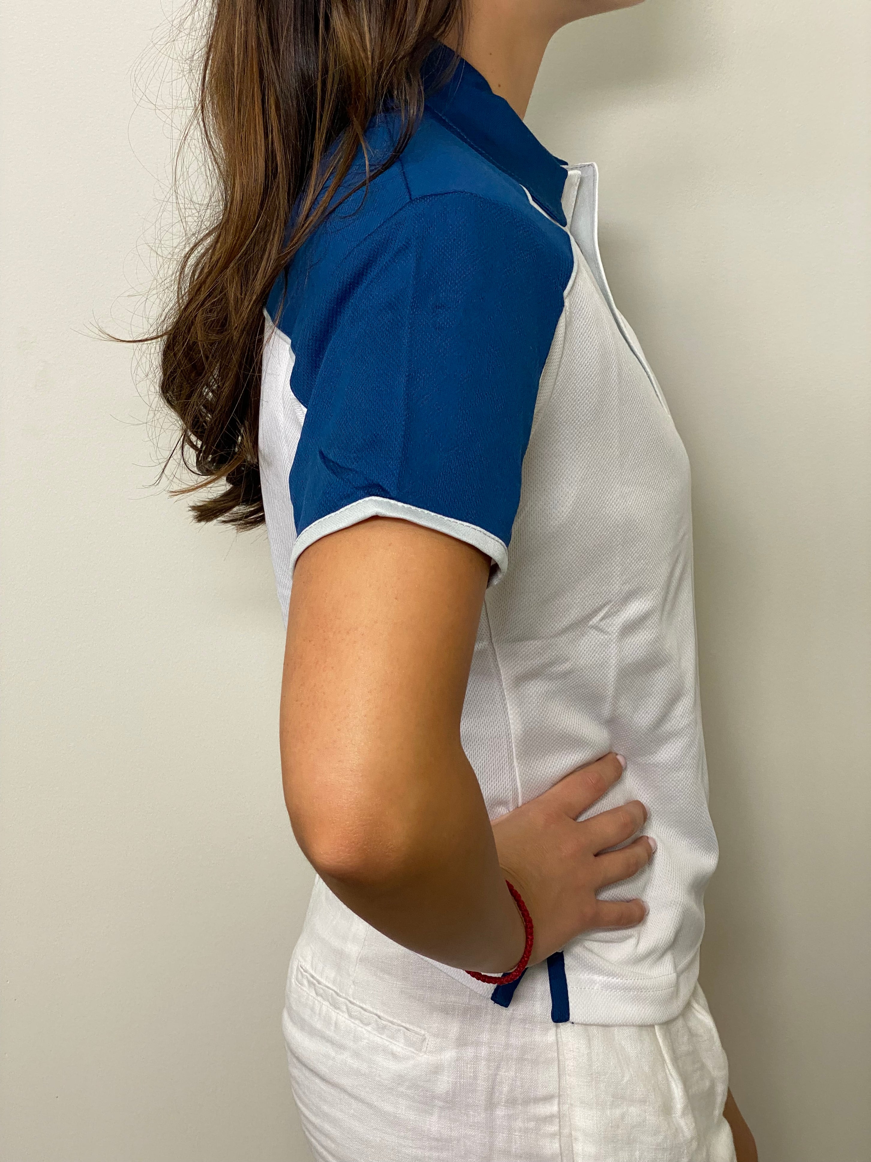 EasyOn EasyOff White/Navy Polo (Women)