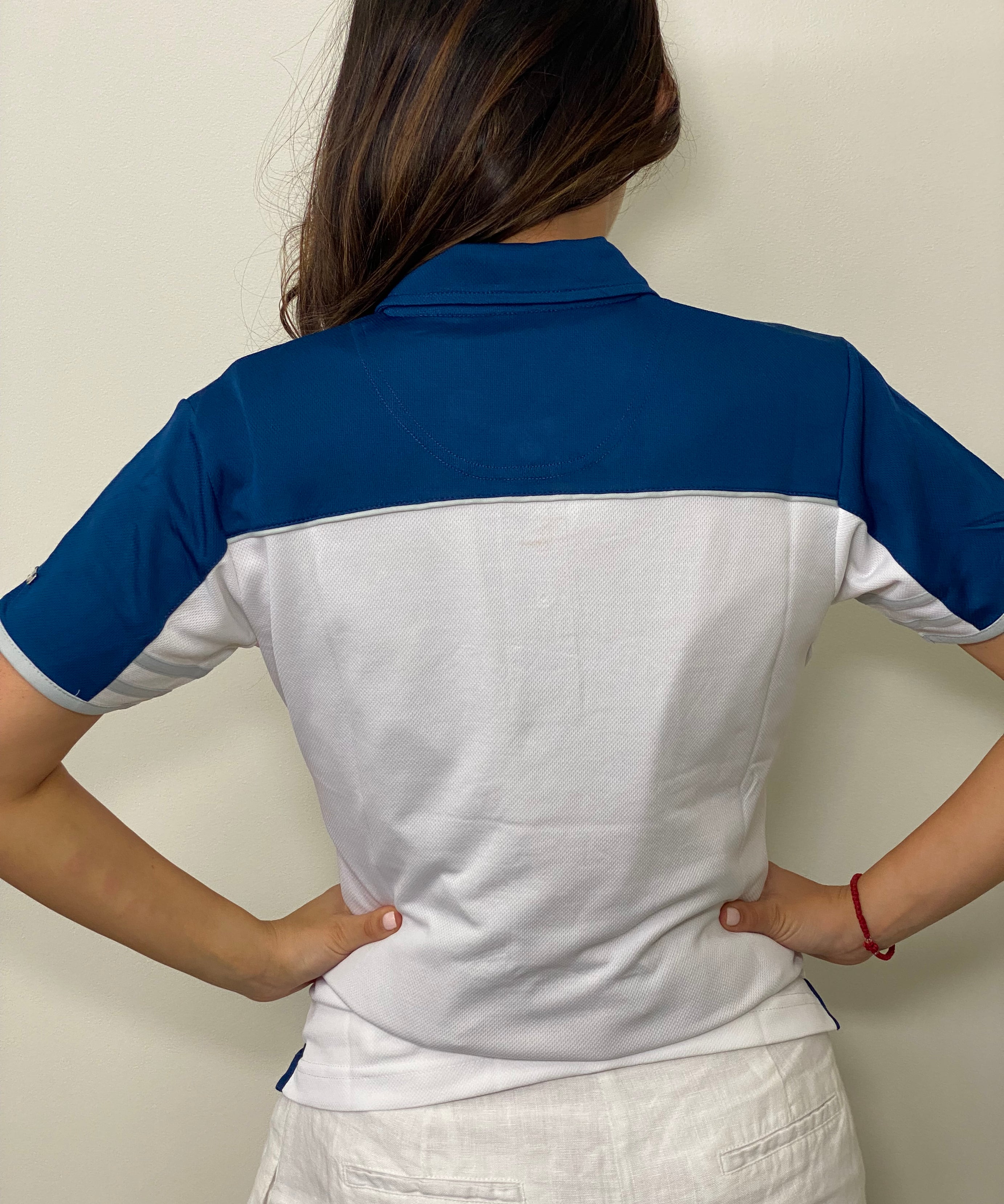 EasyOn EasyOff White/Navy Polo (Women)