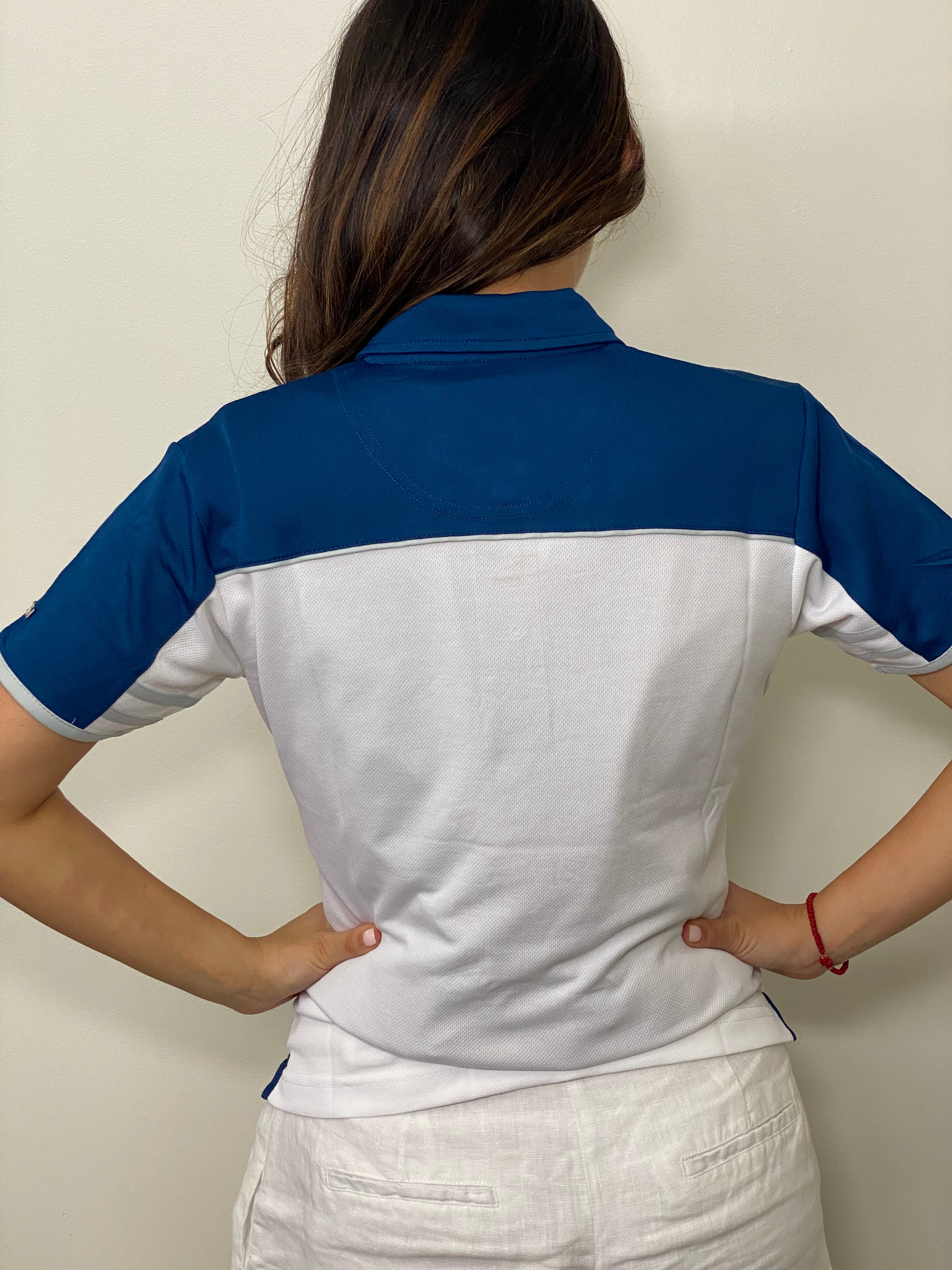 EasyOn EasyOff White/Navy Polo (Women)