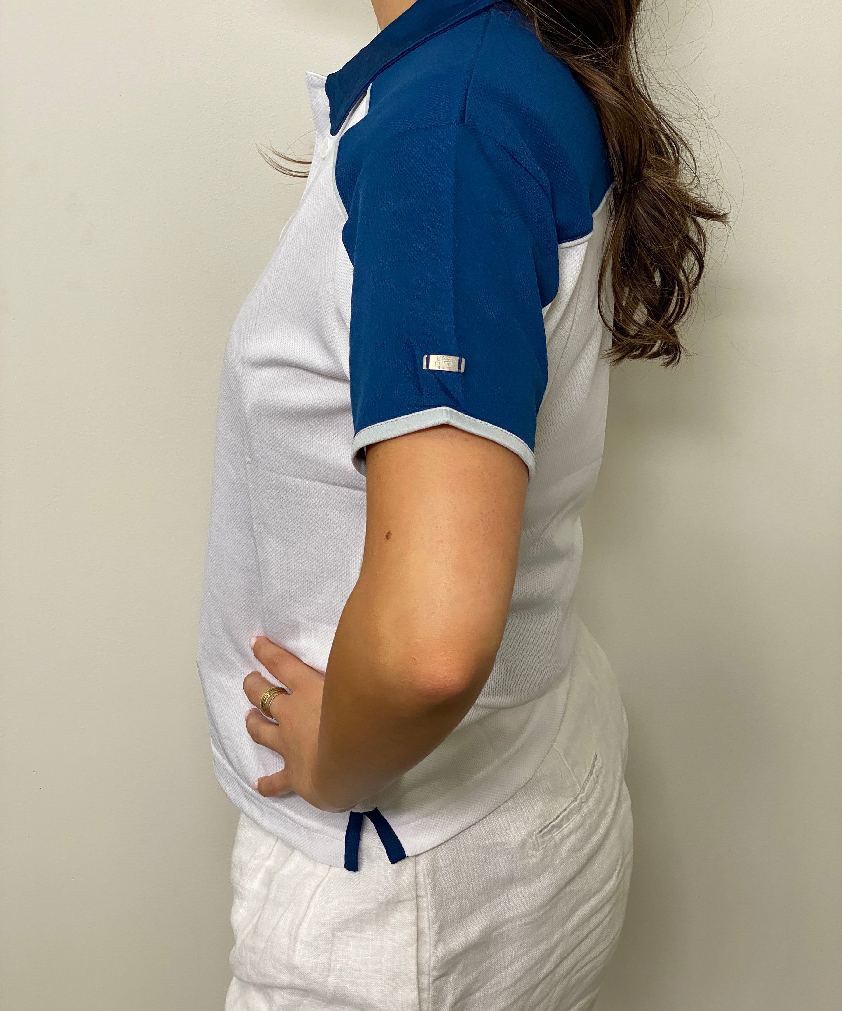 EasyOn EasyOff White/Navy Polo (Women)