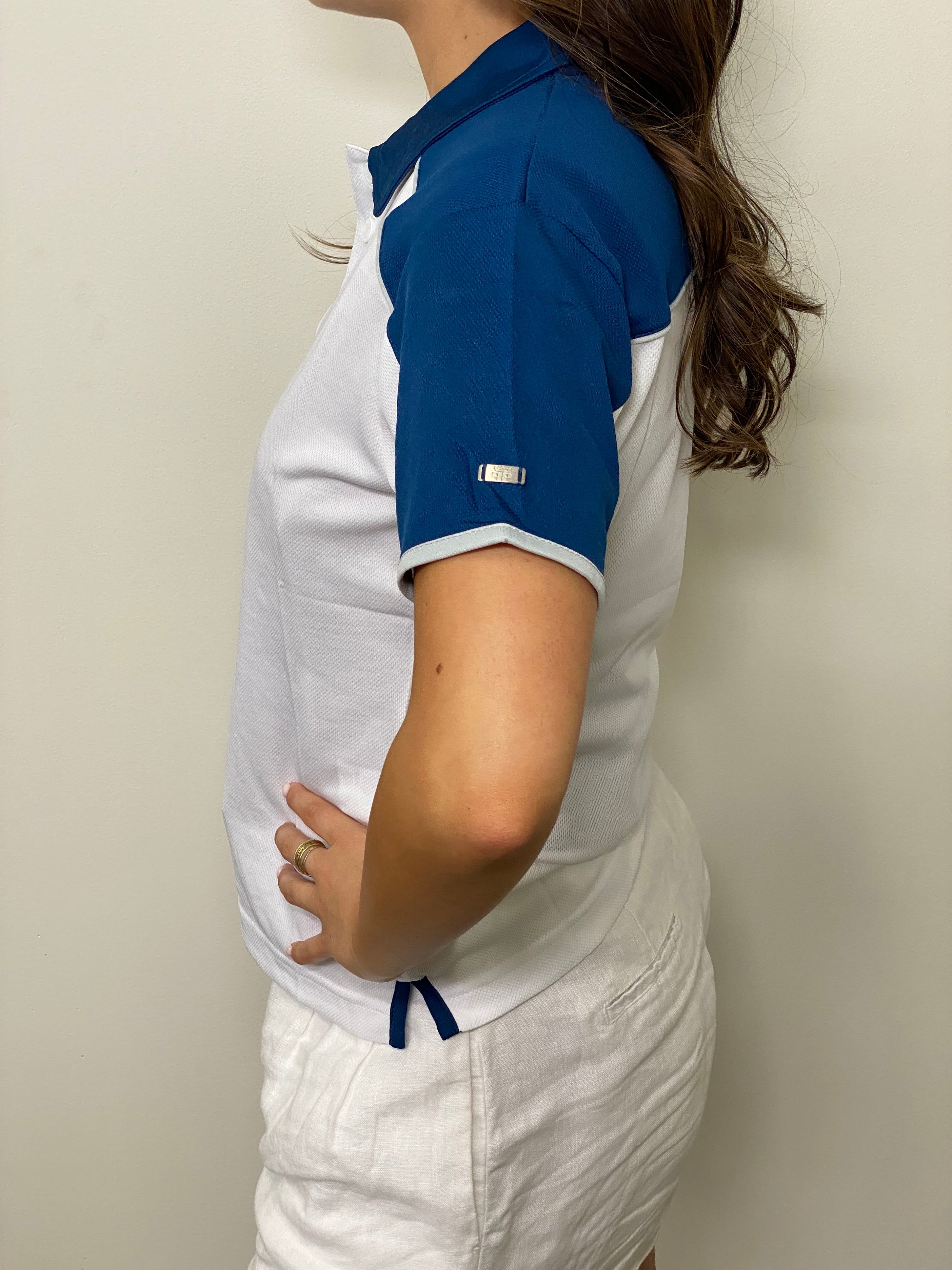 EasyOn EasyOff White/Navy Polo (Women)