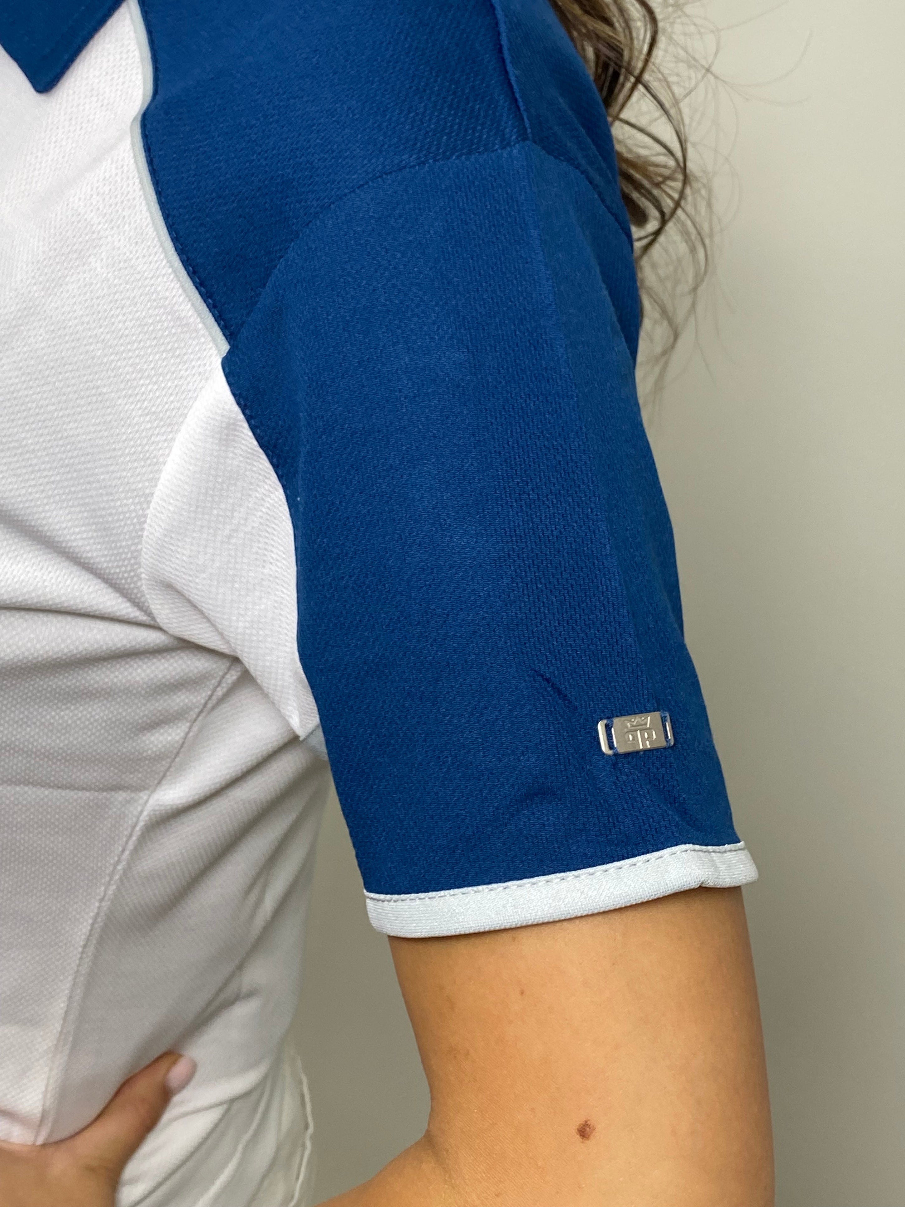EasyOn EasyOff White/Navy Polo (Women)