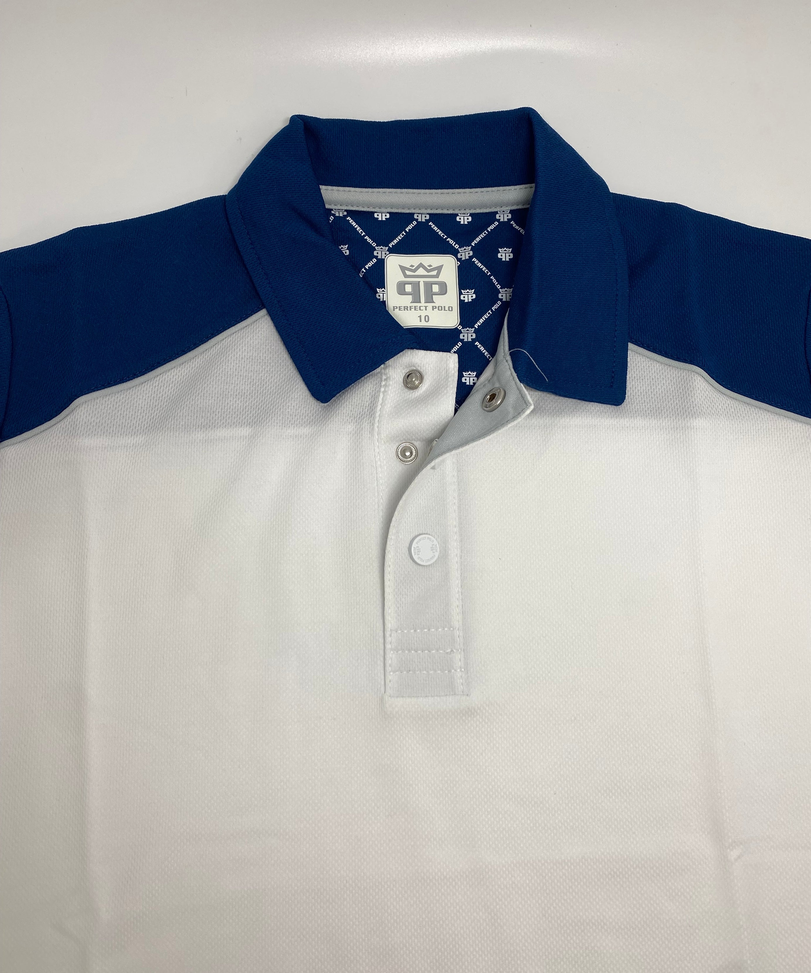 EasyOn EasyOff White/Navy Polo (Women)