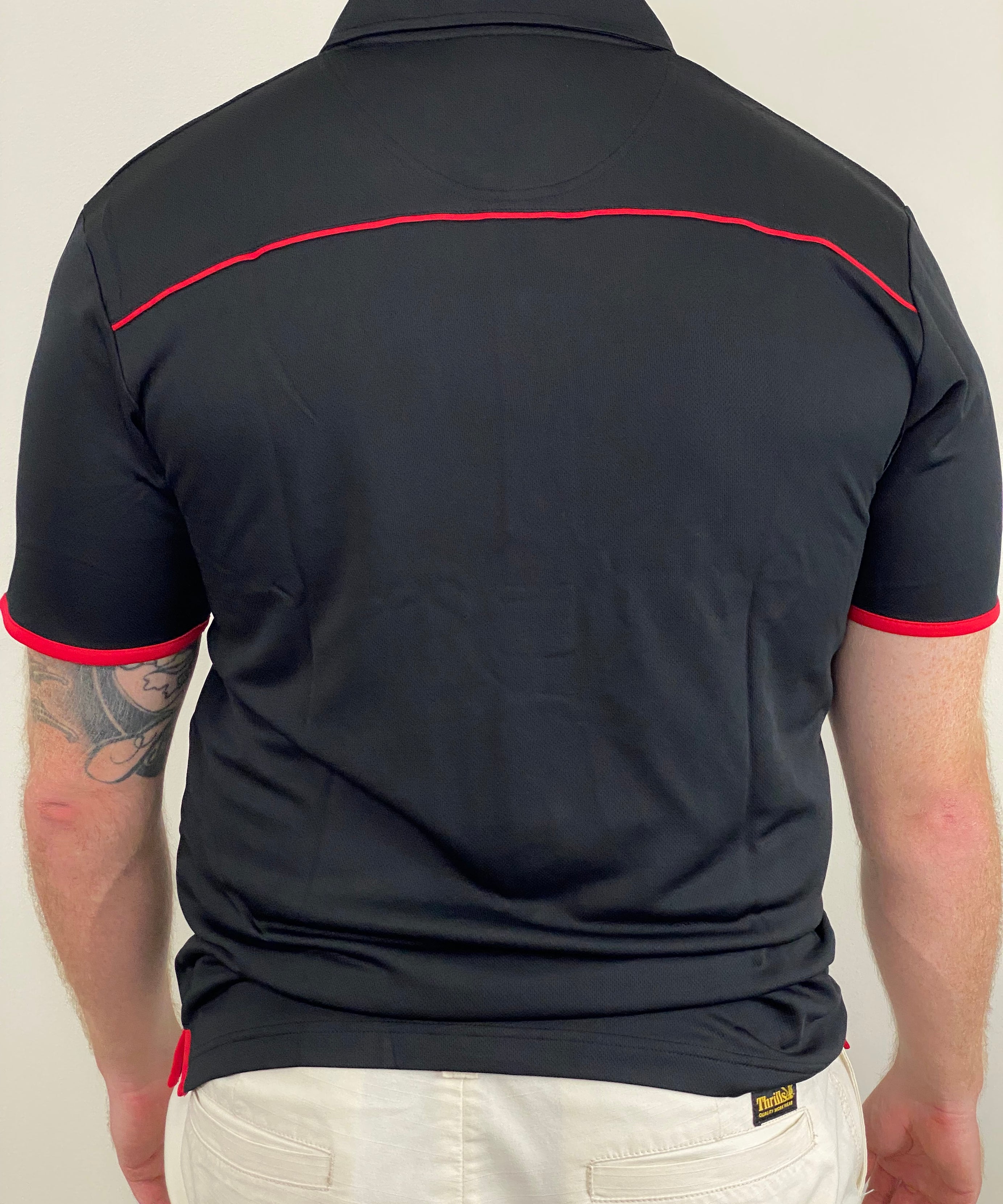 EasyOn EasyOff Black/Red Polo (Men)