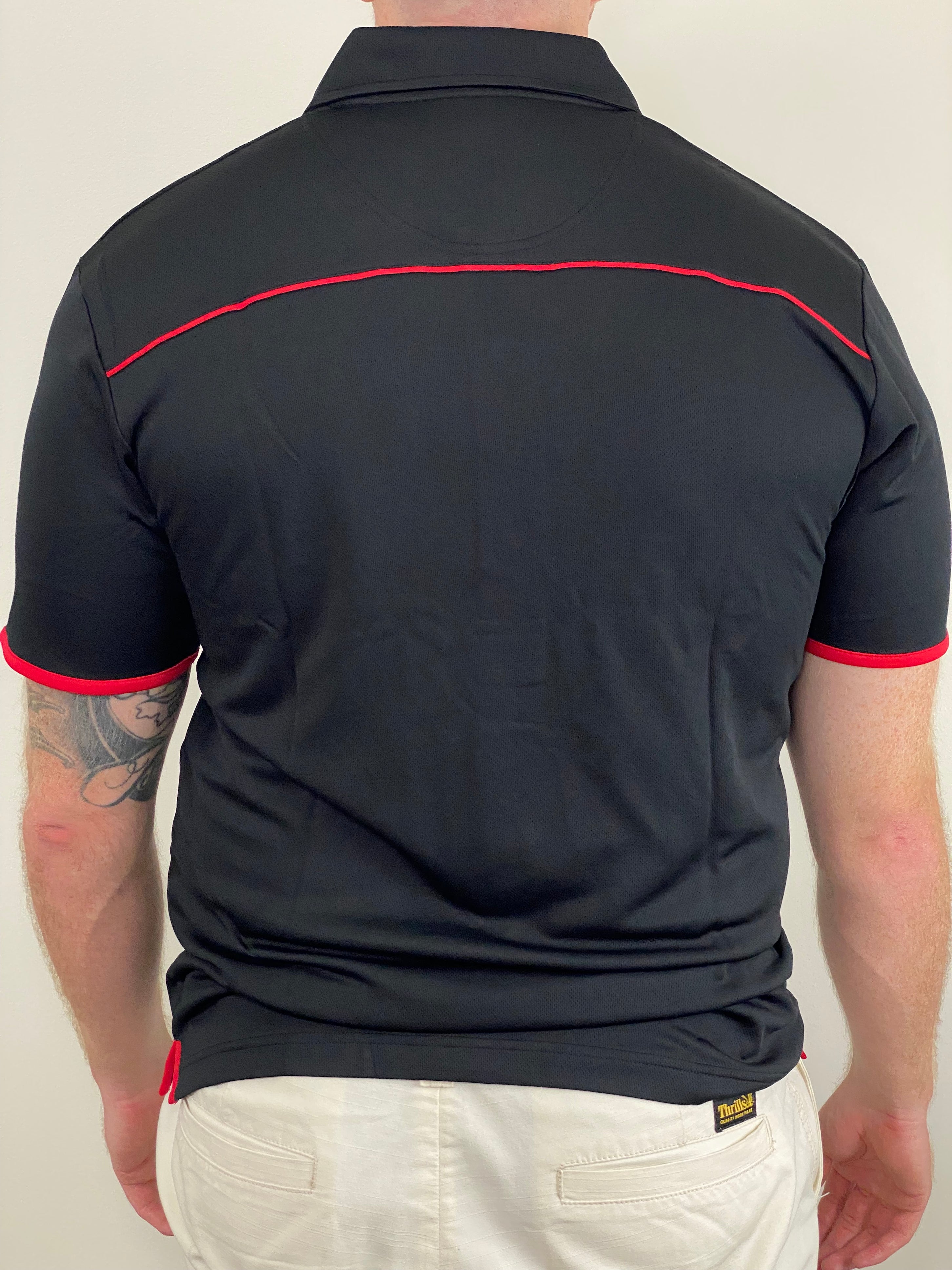 EasyOn EasyOff Black/Red Polo (Men)