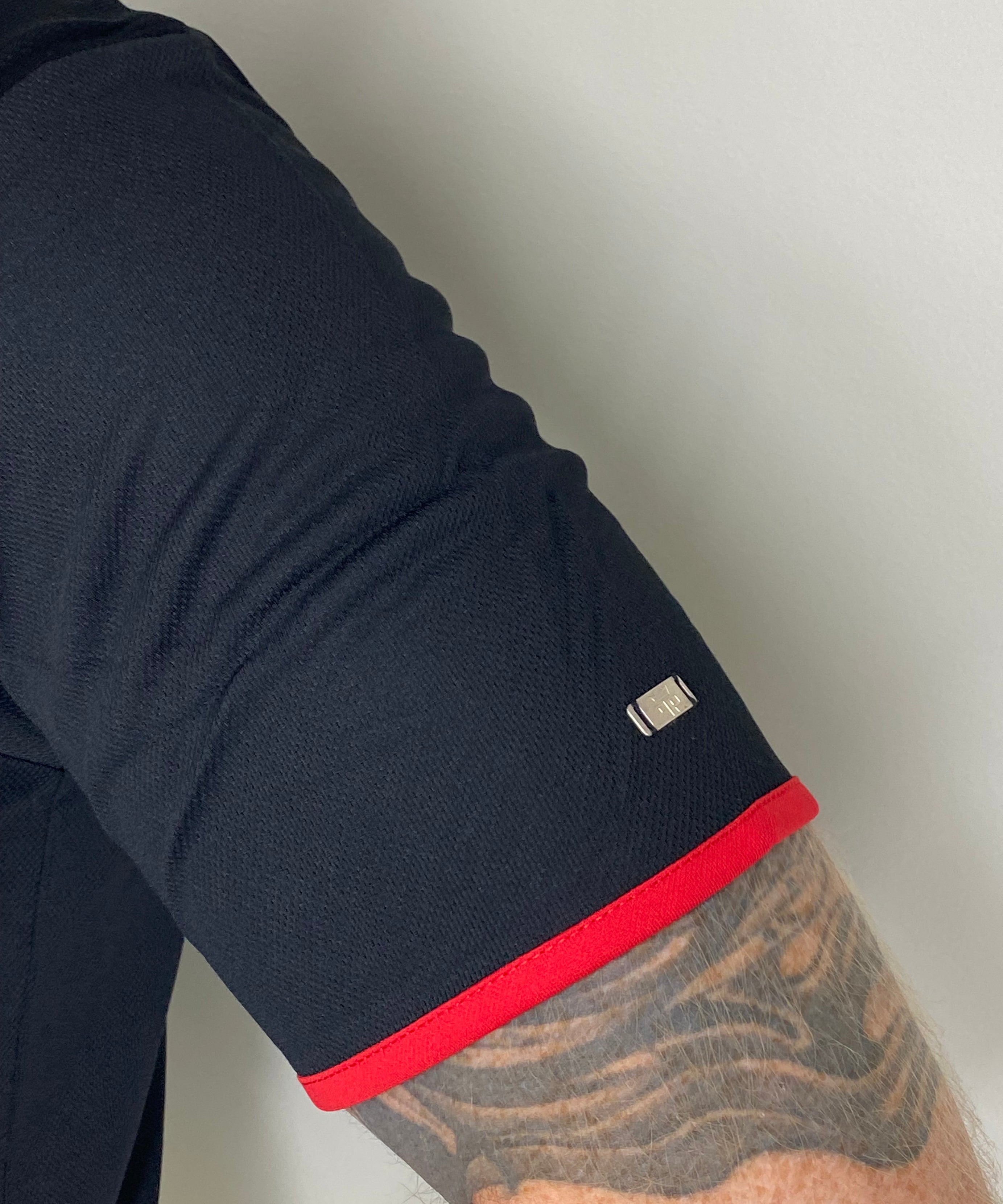 EasyOn EasyOff Black/Red Polo (Men)