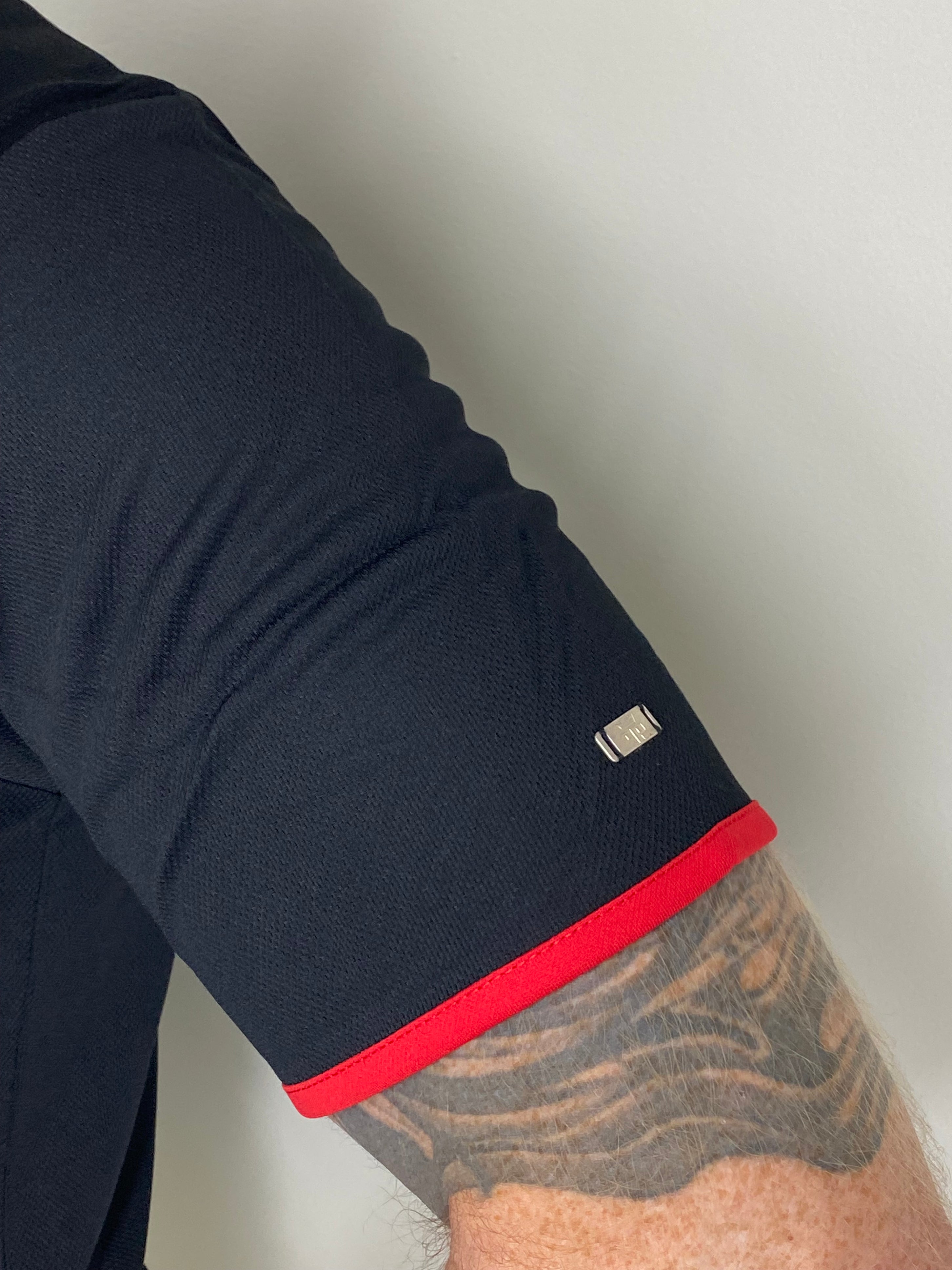 EasyOn EasyOff Black/Red Polo (Men)