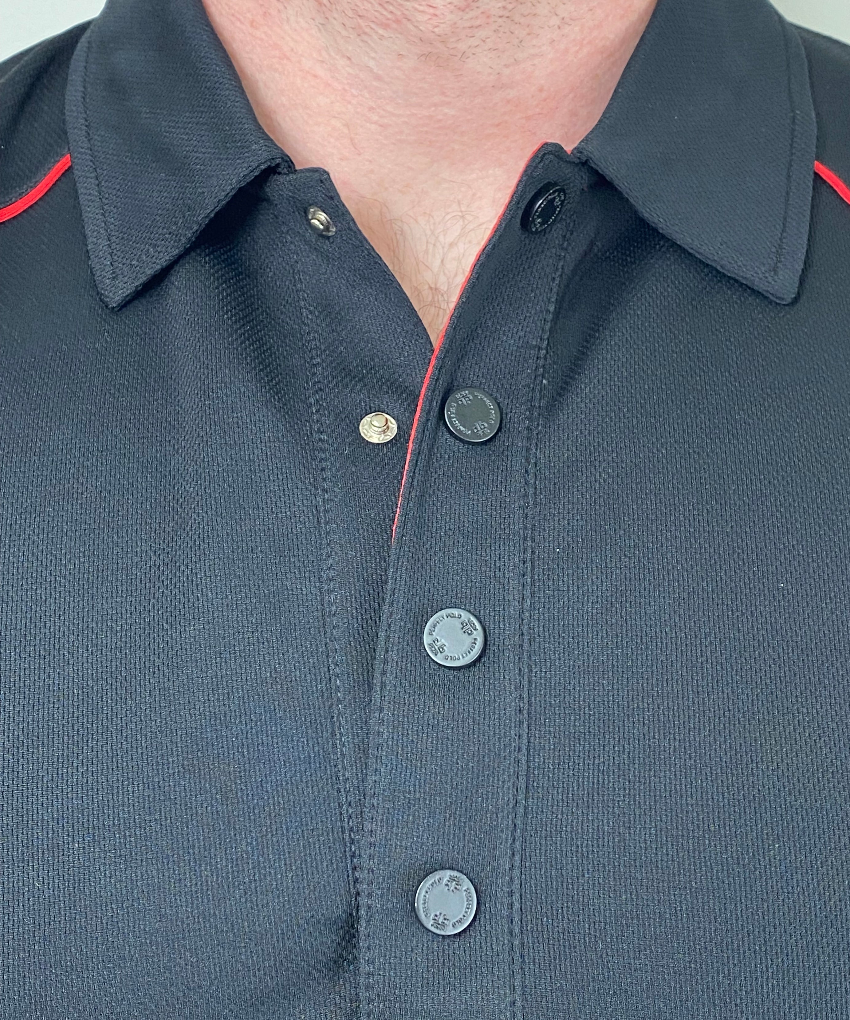 EasyOn EasyOff Black/Red Polo (Men)