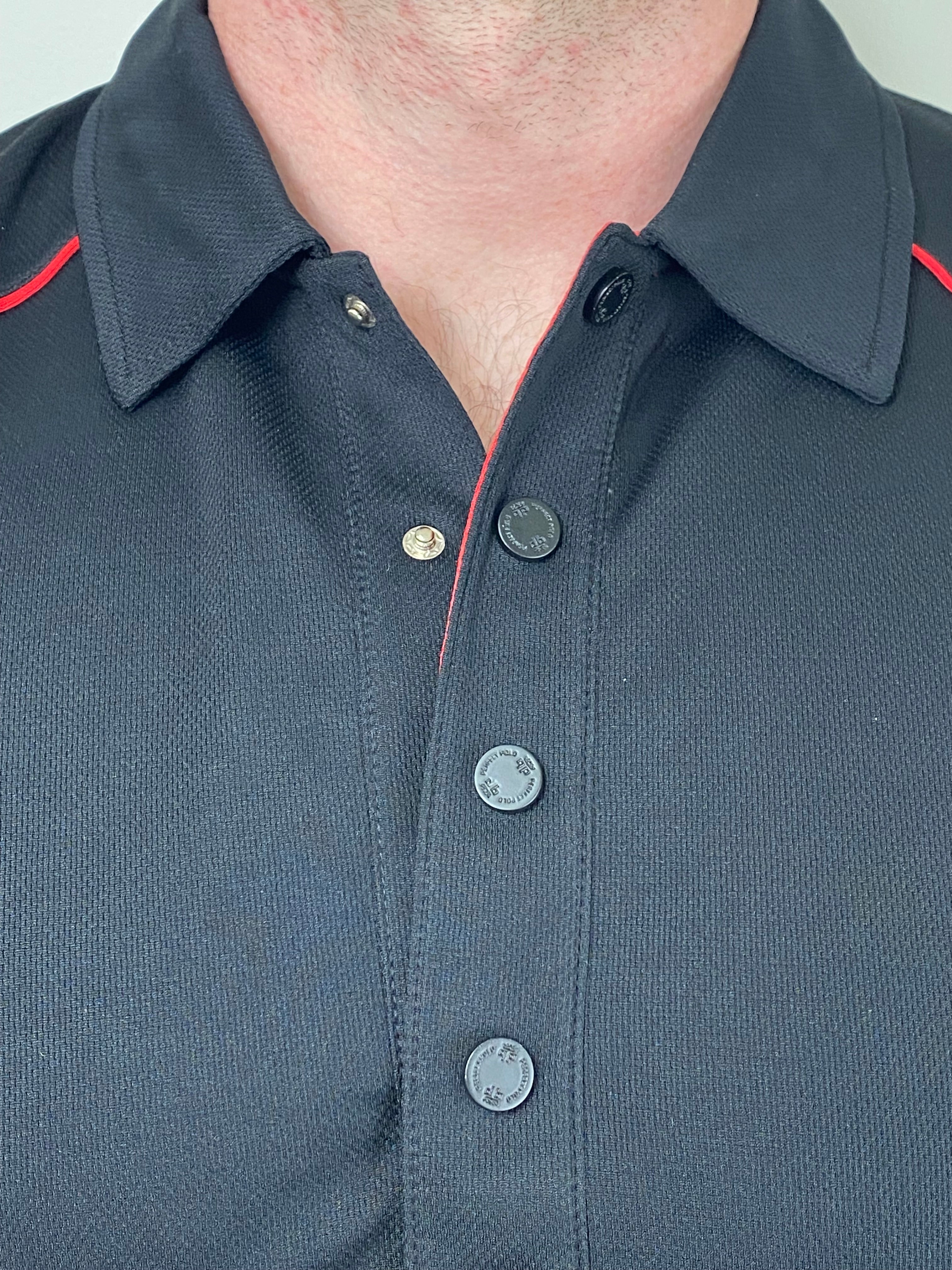 EasyOn EasyOff Black/Red Polo (Men)