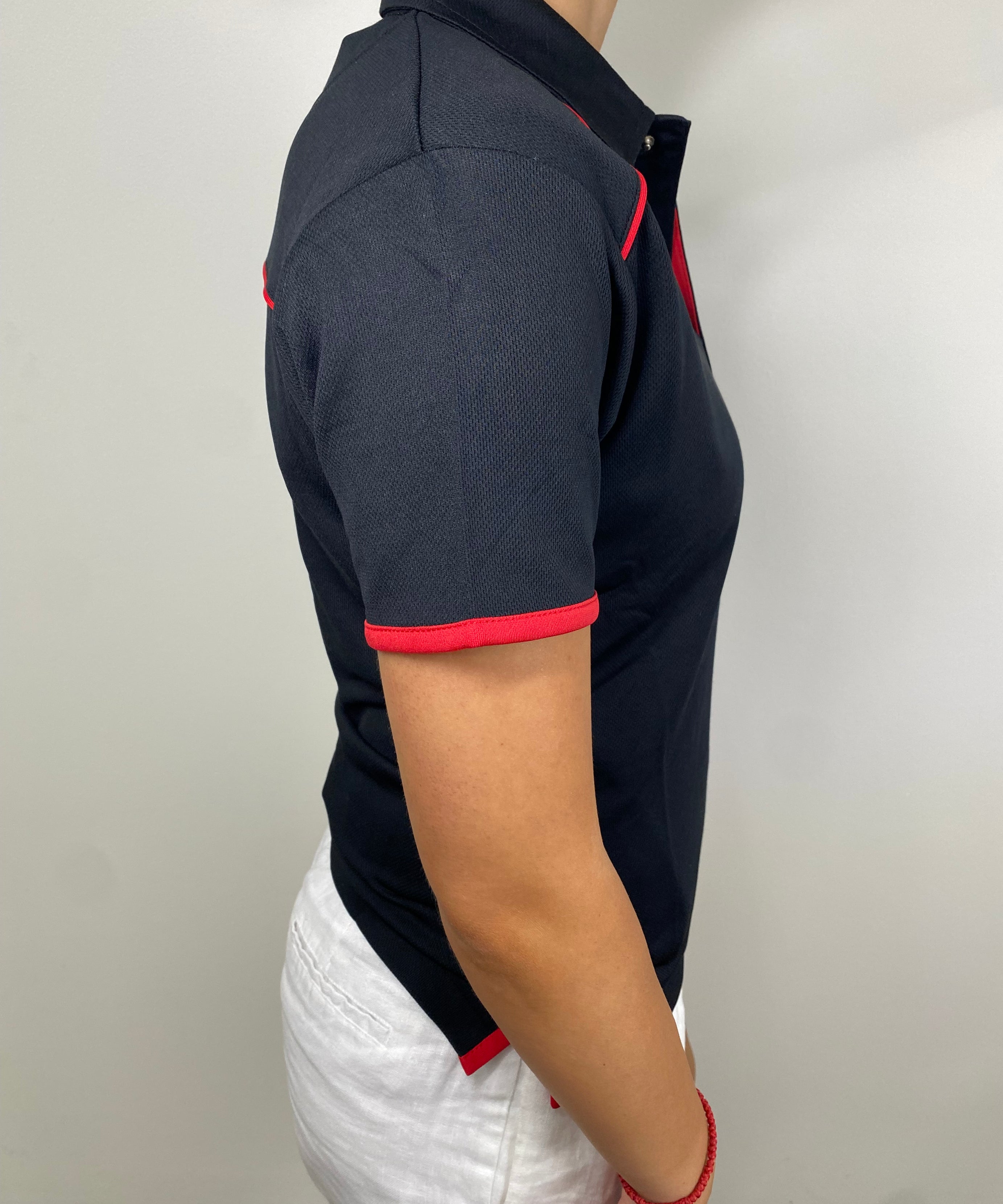EasyOn EasyOff Black/Red Polo (Women)