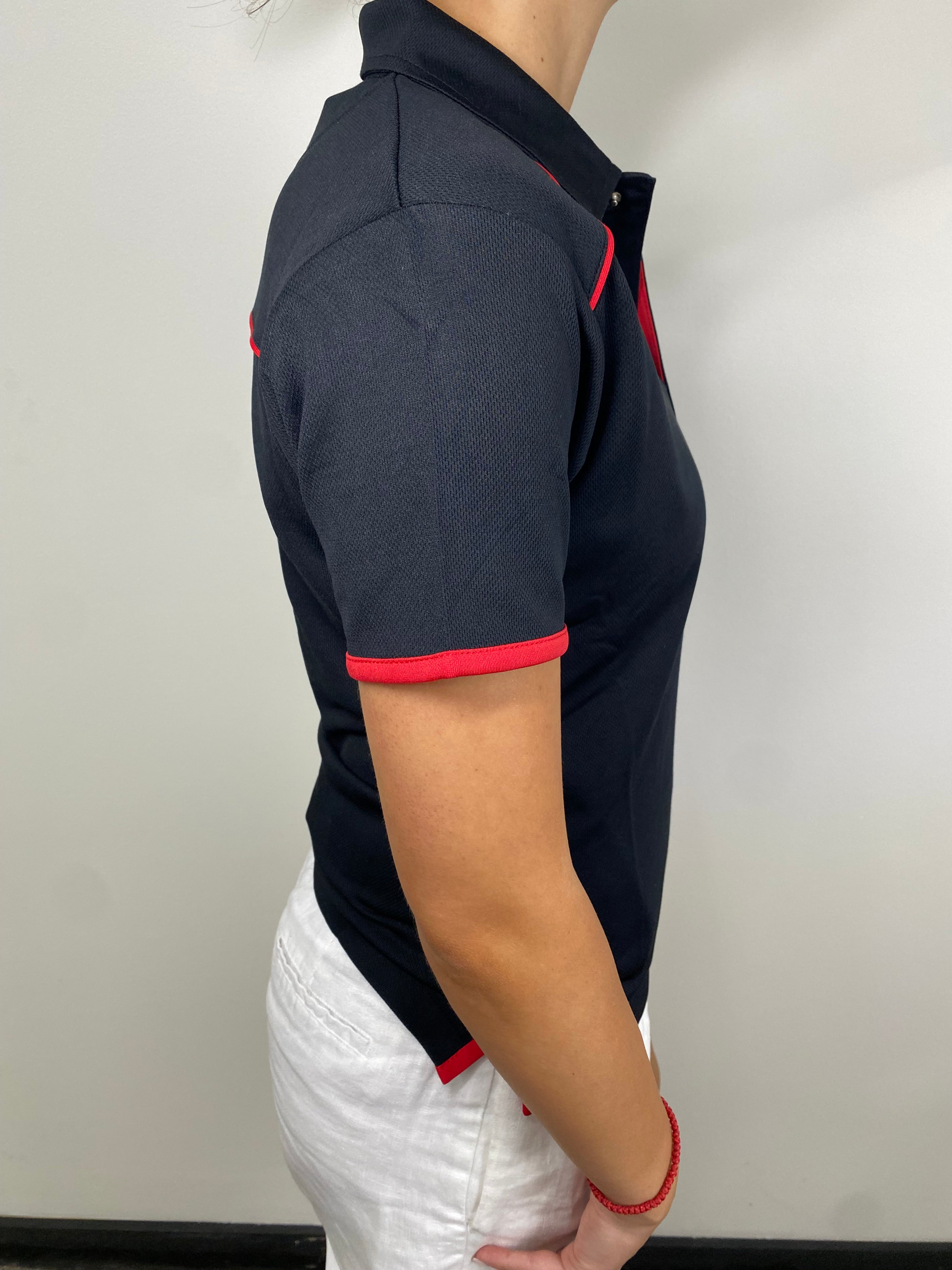 EasyOn EasyOff Black/Red Polo (Women)