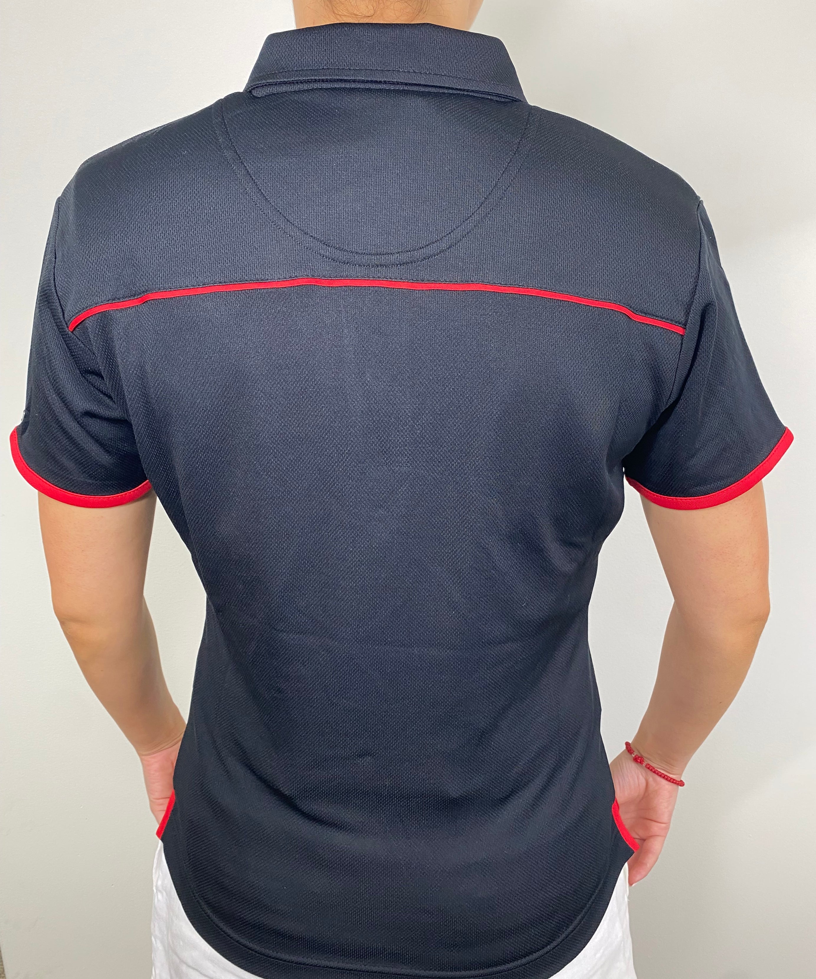 EasyOn EasyOff Black/Red Polo (Women)
