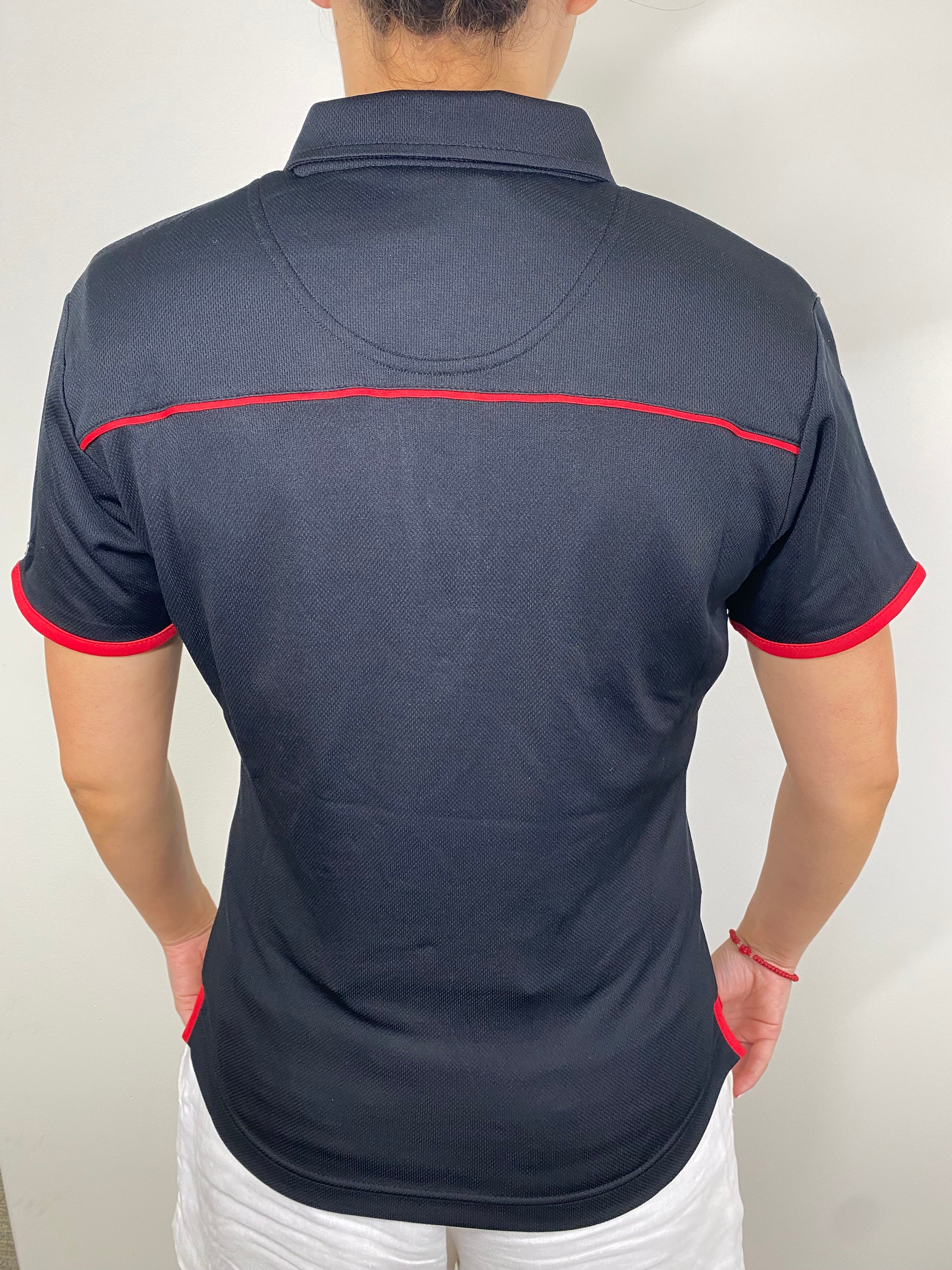 EasyOn EasyOff Black/Red Polo (Women)