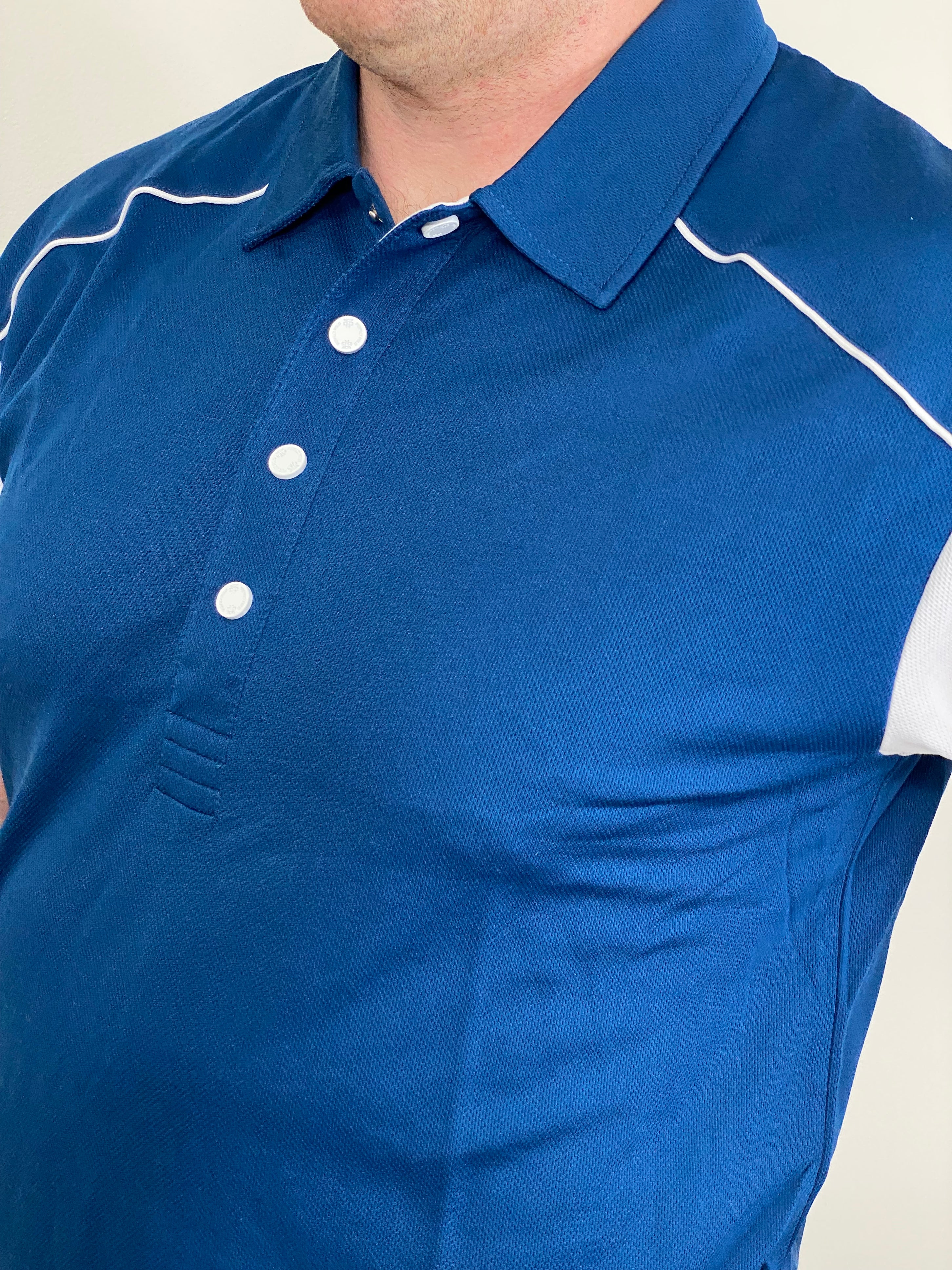 EasyOn EasyOff Navy/White Polo (Men)