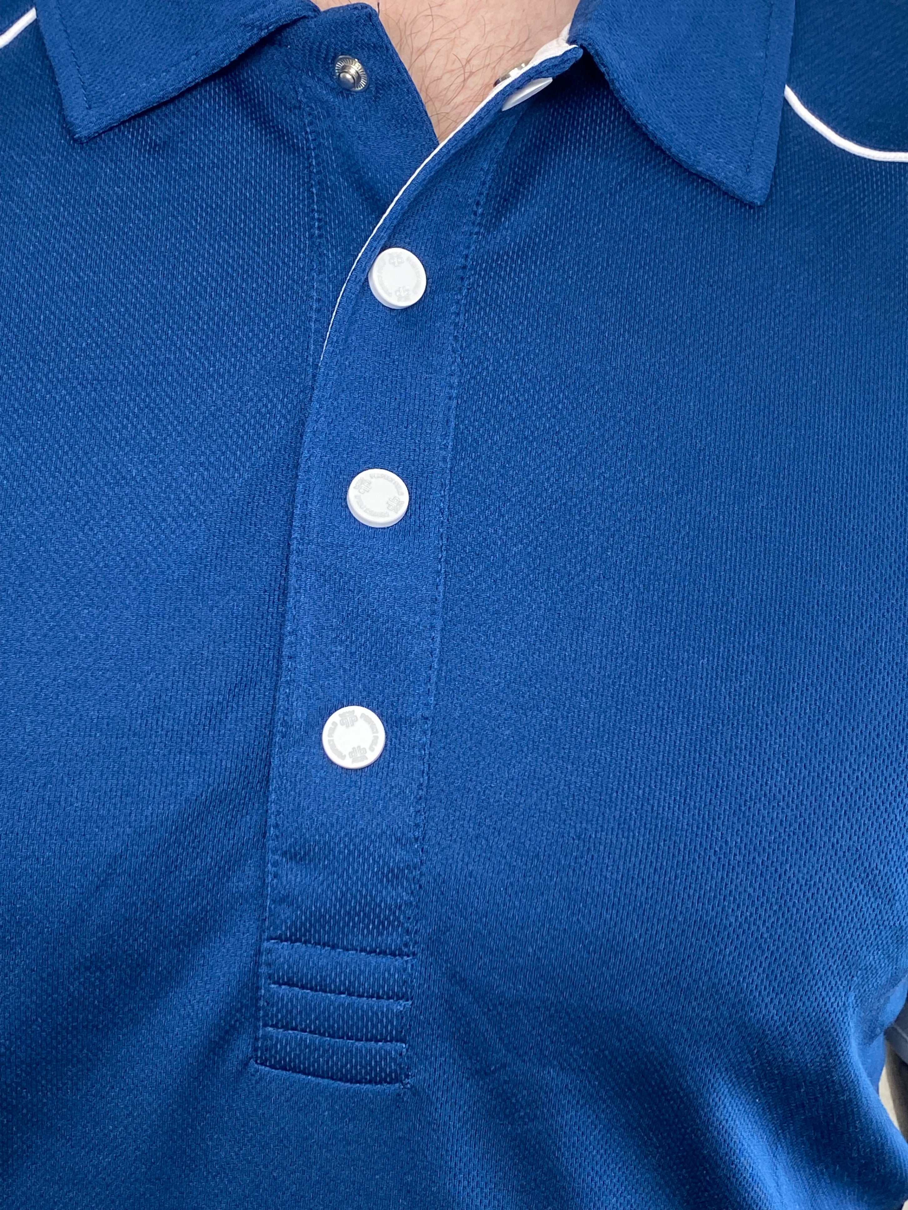 EasyOn EasyOff Navy/White Polo (Men)