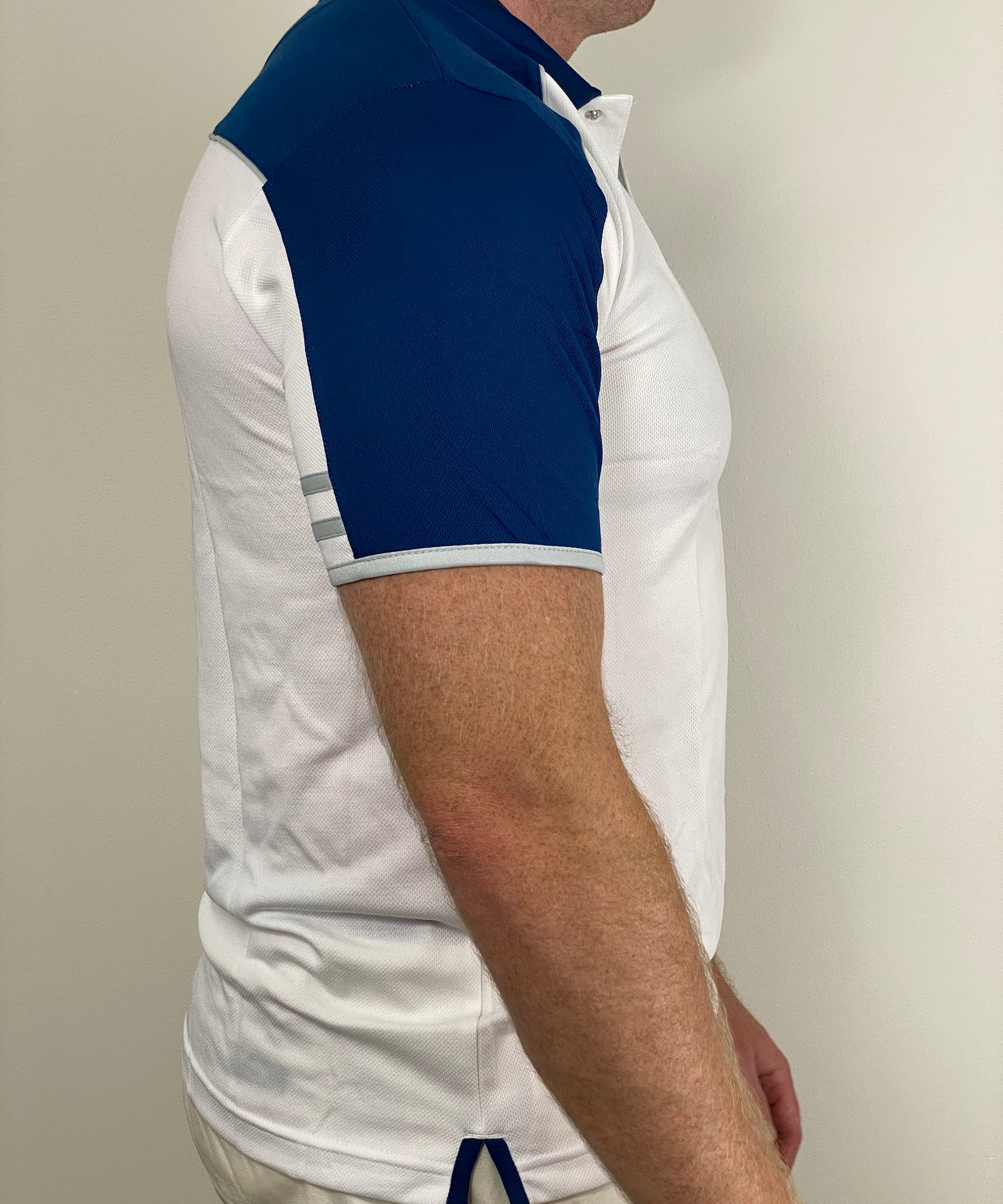 EasyOn EasyOff White/Navy Polo (Men)