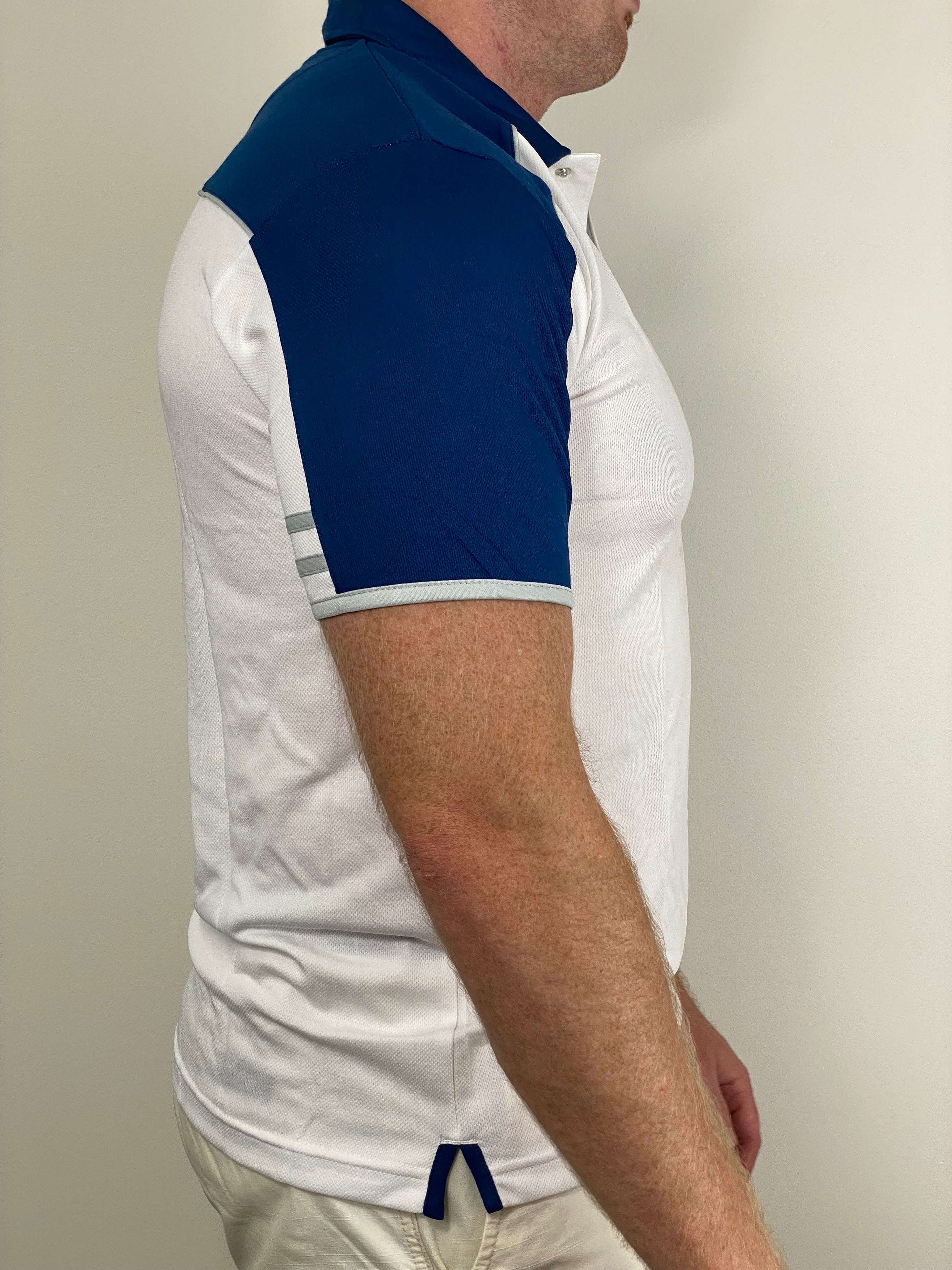 EasyOn EasyOff White/Navy Polo (Men)