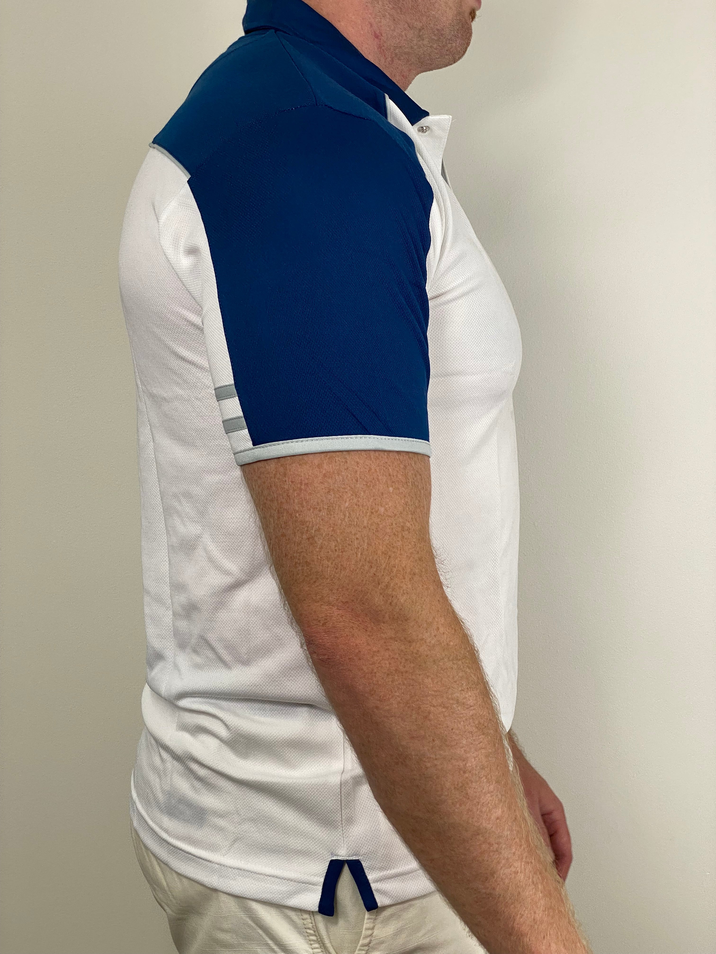 EasyOn EasyOff White/Navy Polo (Men)