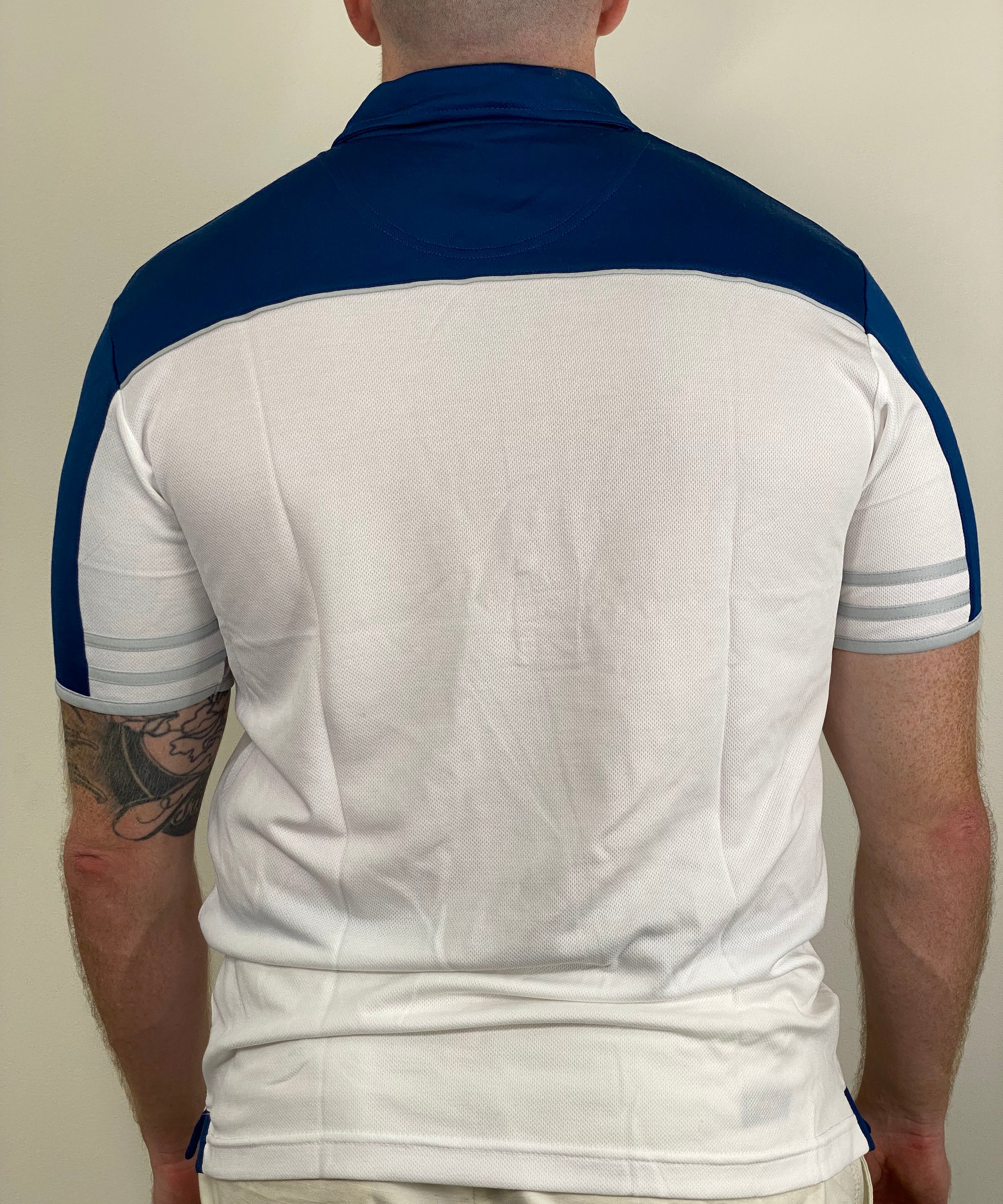 EasyOn EasyOff White/Navy Polo (Men)