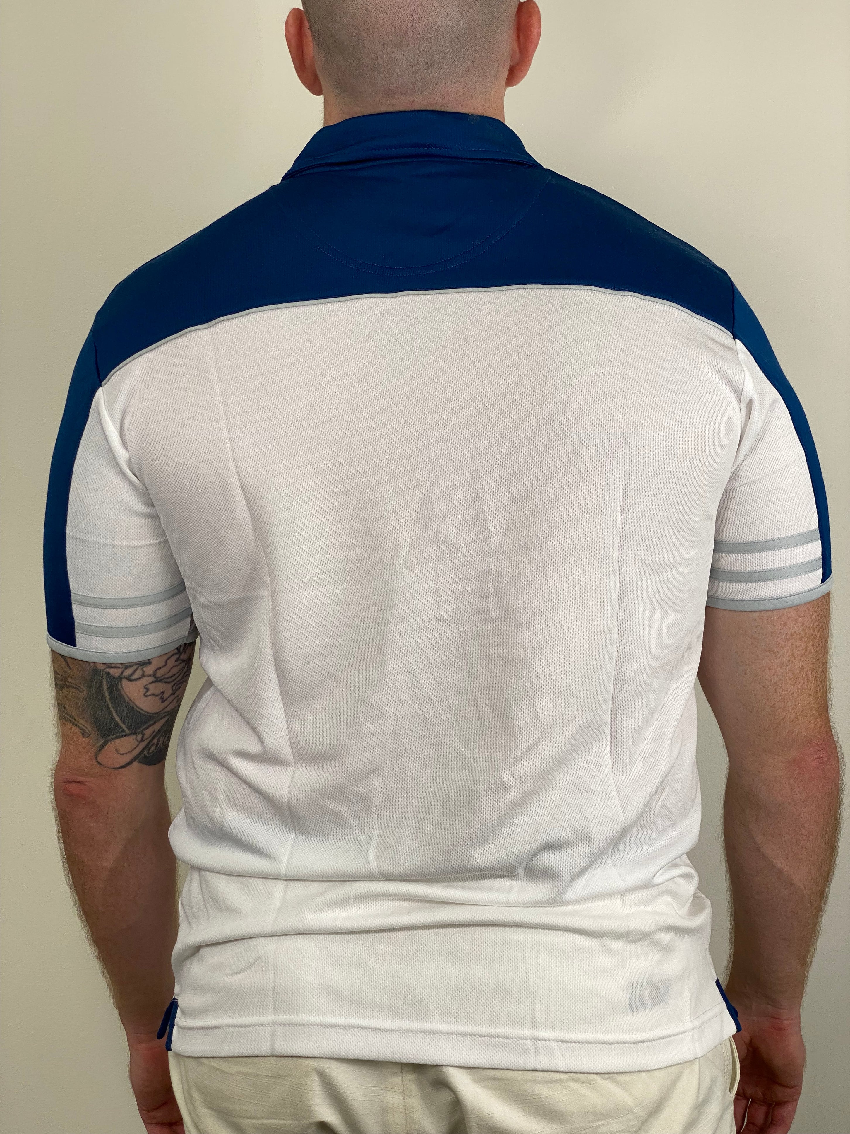 EasyOn EasyOff White/Navy Polo (Men)