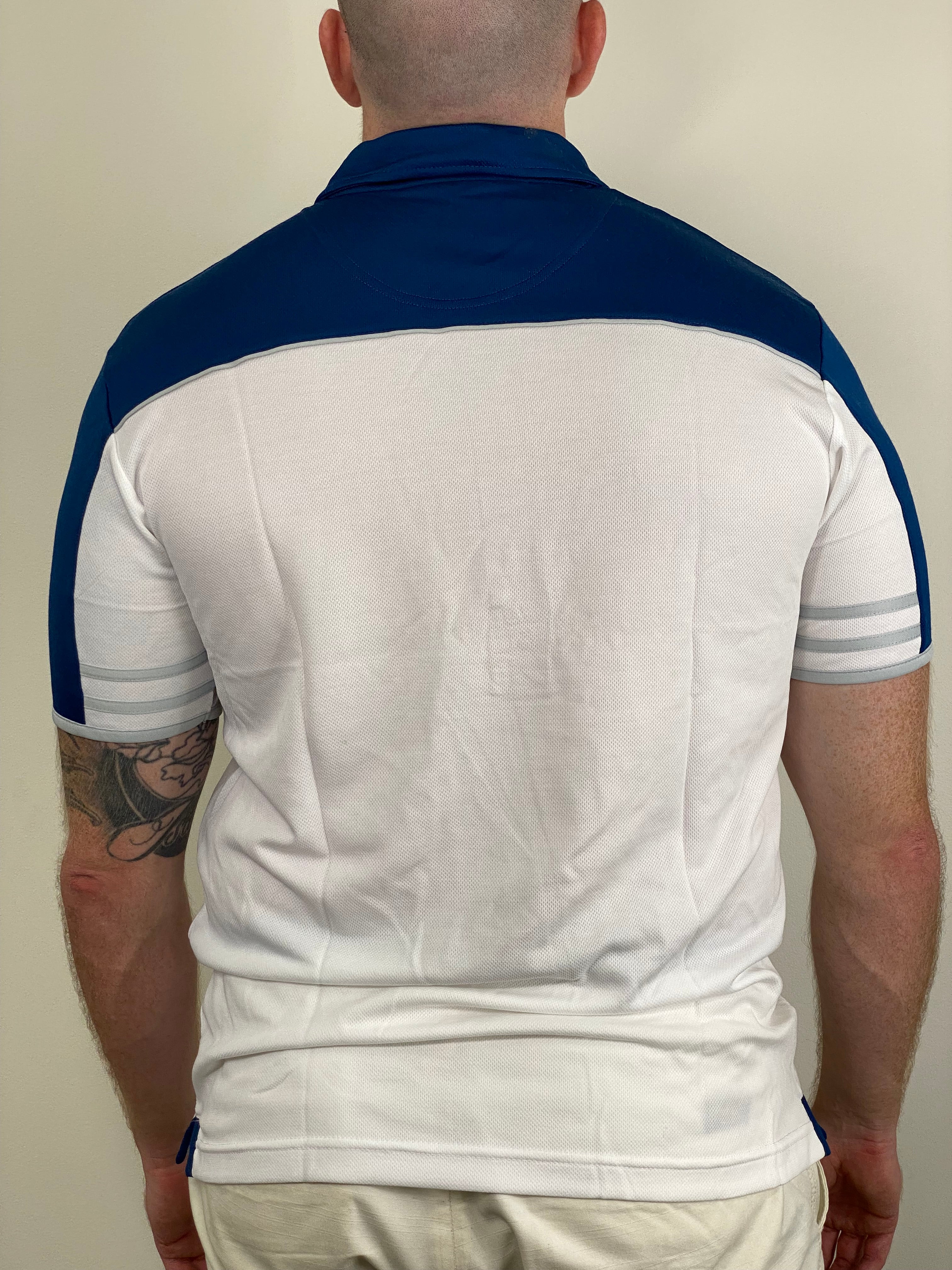 EasyOn EasyOff White/Navy Polo (Men)