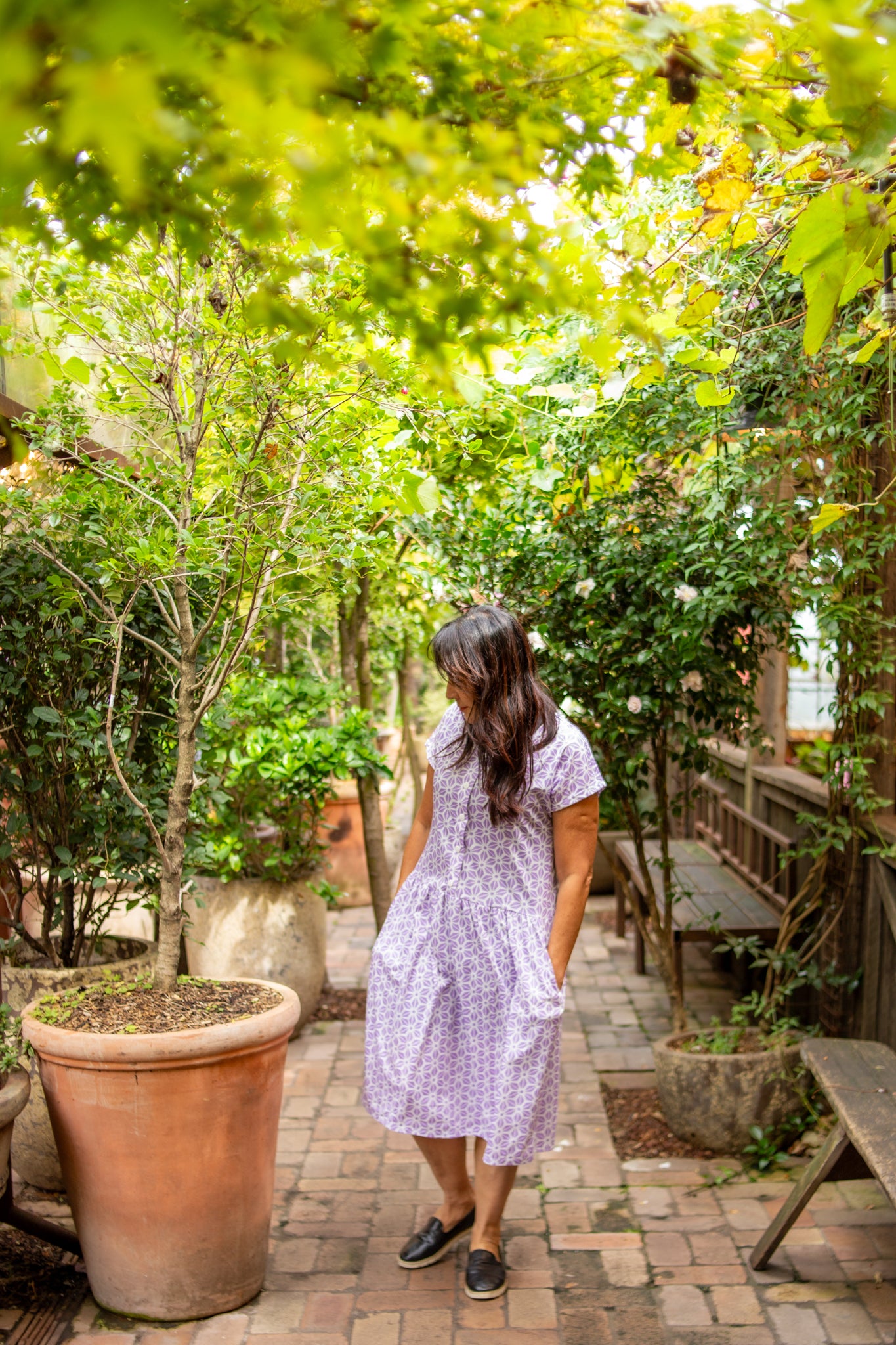 Diamond Belle Drop Waist Dress With Short Sleeves