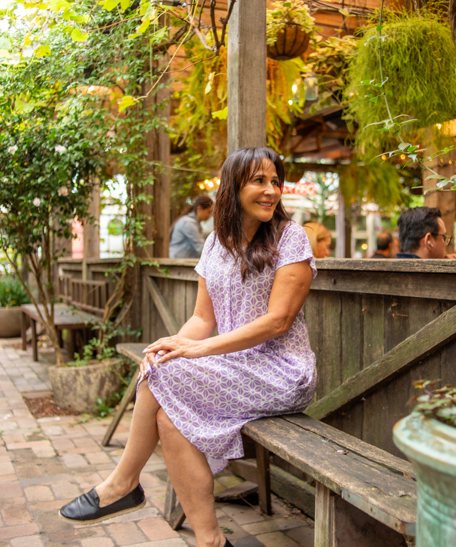 Diamond Belle Drop Waist Dress With Short Sleeves