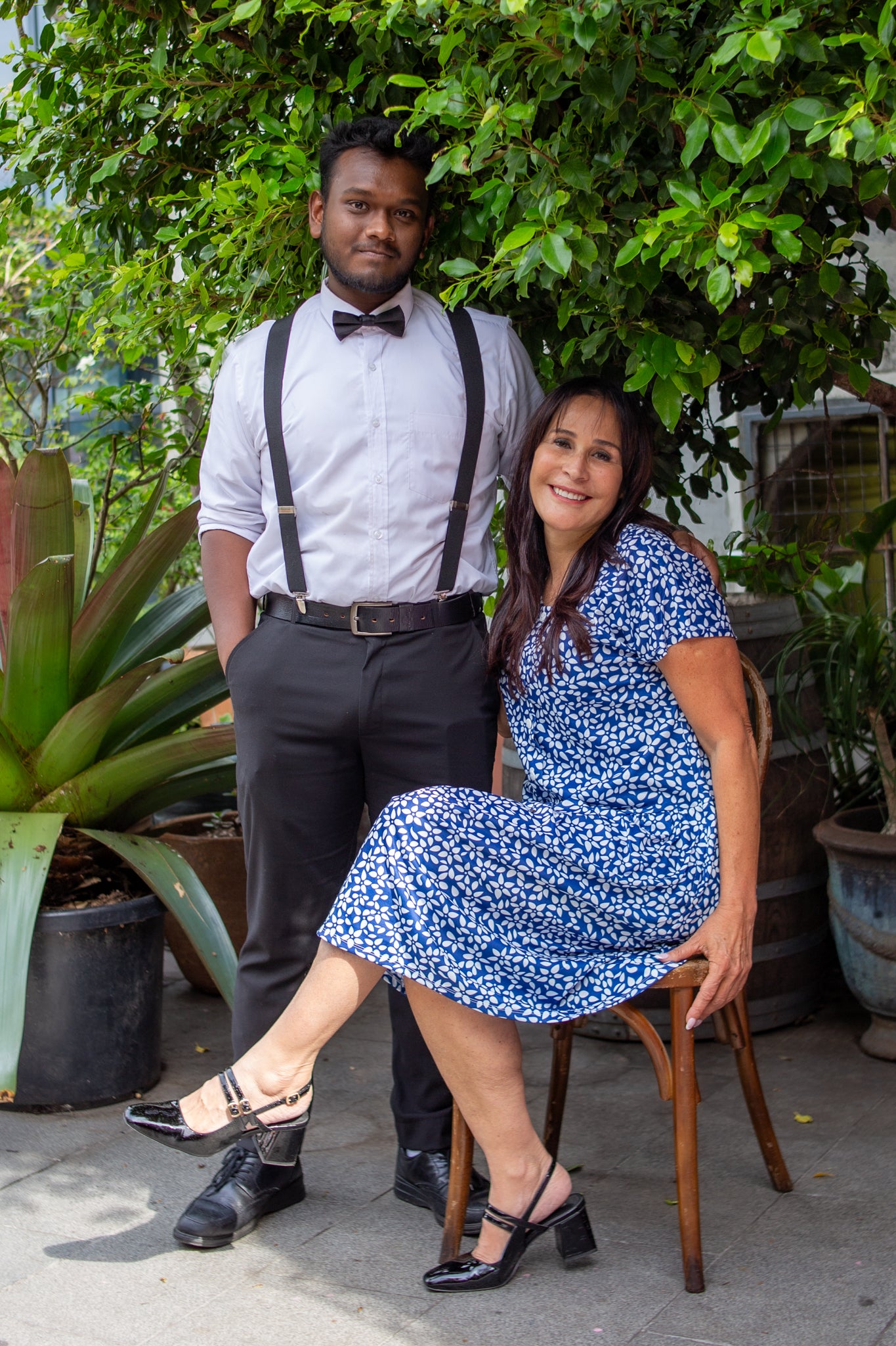 Petite Petal Drop Waist Dress With Short Sleeves