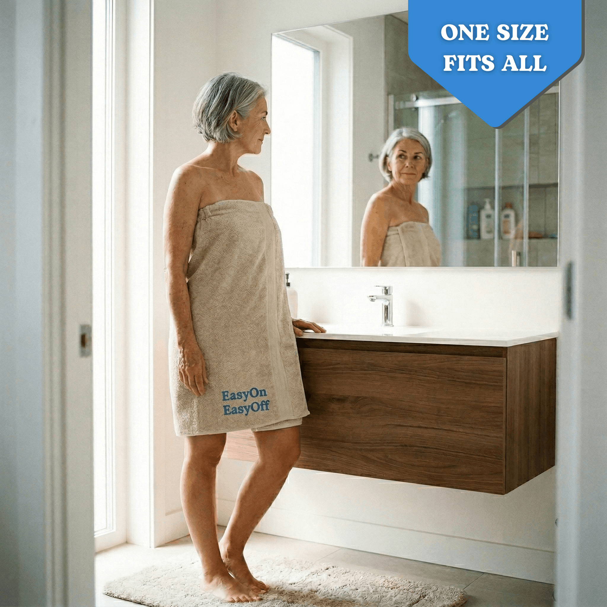 EasyOn EasyOff Women’s Toweling Wrap