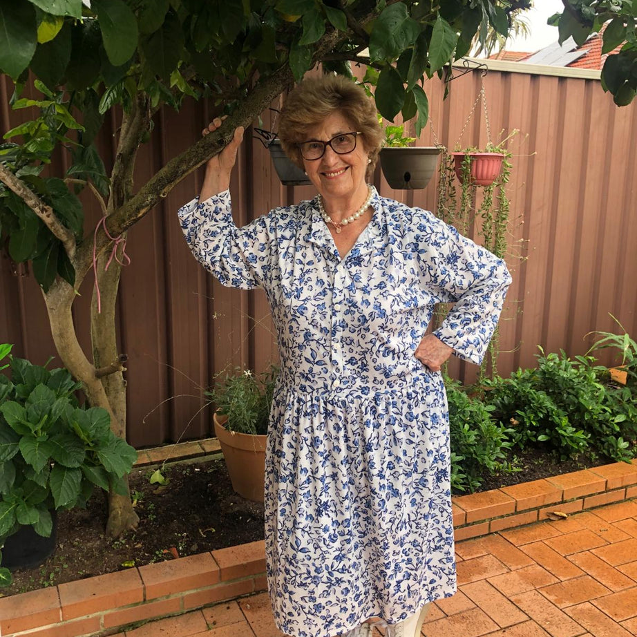 L/S Amalfi Drop Waist Dress With Long Sleeves