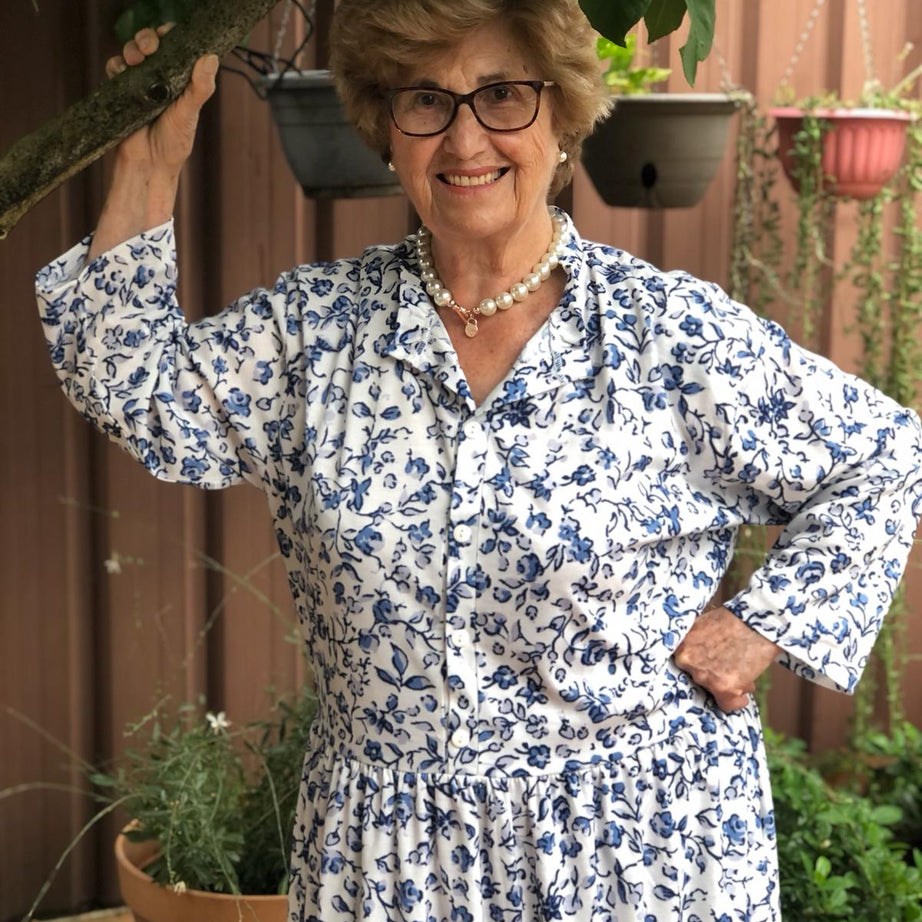 L/S Amalfi Drop Waist Dress With Long Sleeves